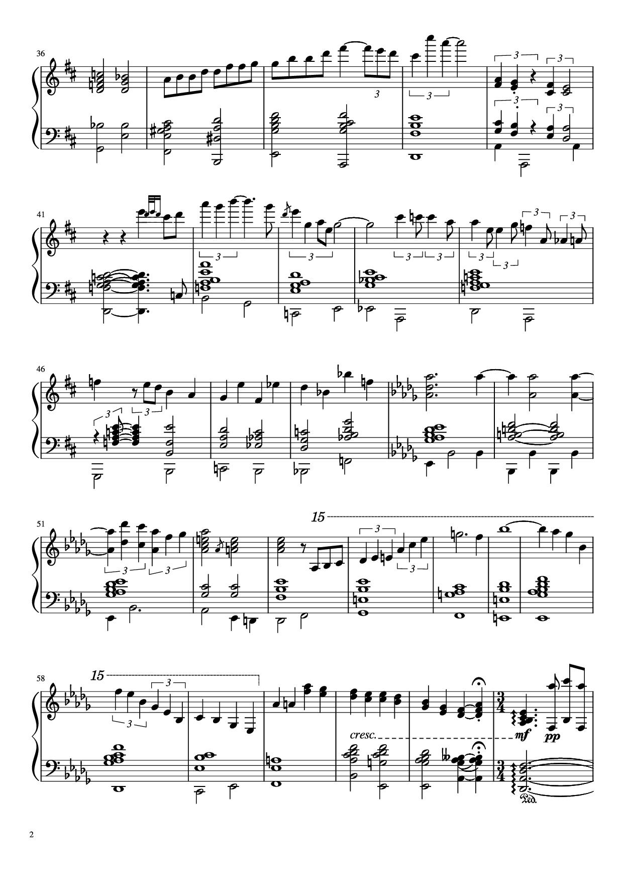 Trang 2 của Sheet nhạc PDF Piano bài hát E