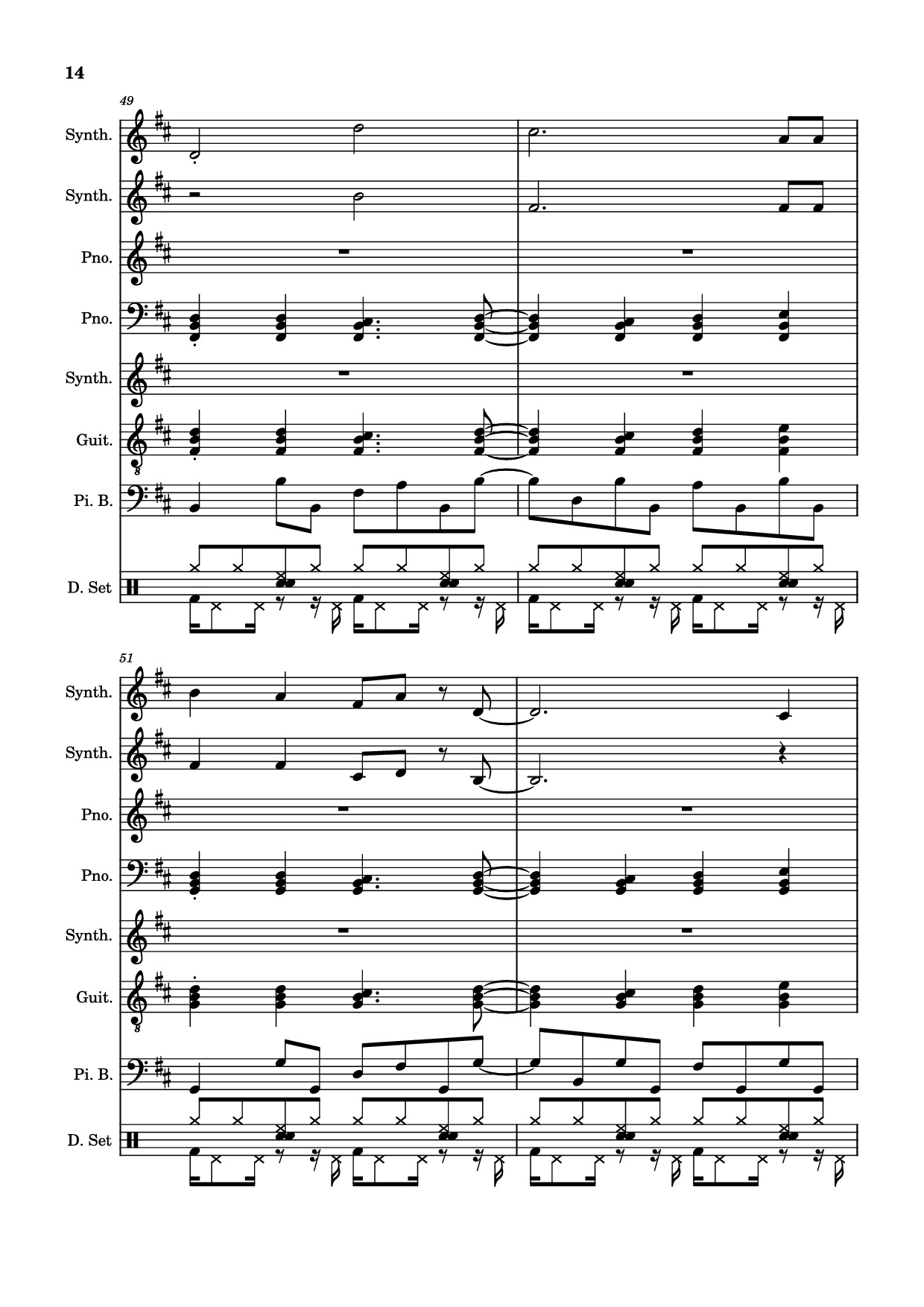 Trang 14 của Sheet nhạc PDF bài hát Rolling Girl Piano - Square Root