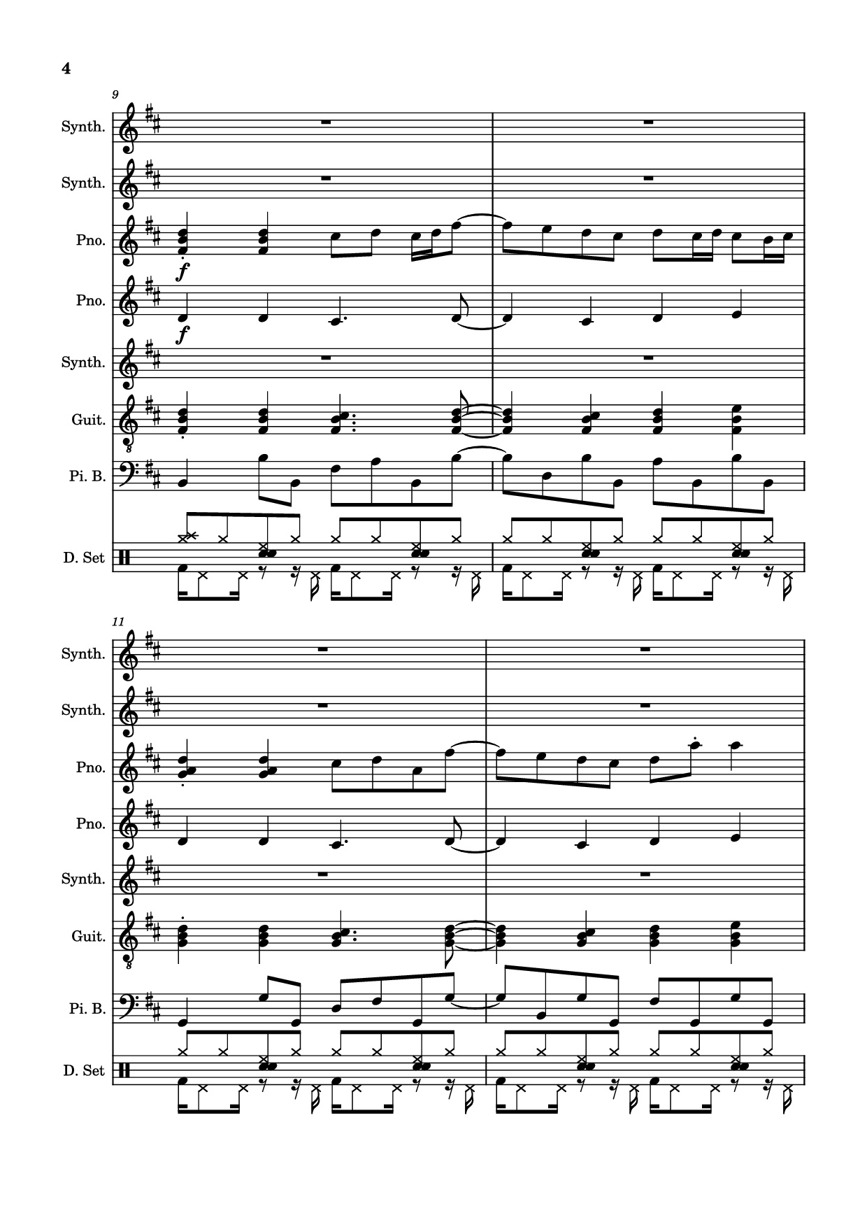 Trang 4 của Sheet nhạc PDF bài hát Rolling Girl Piano - Square Root