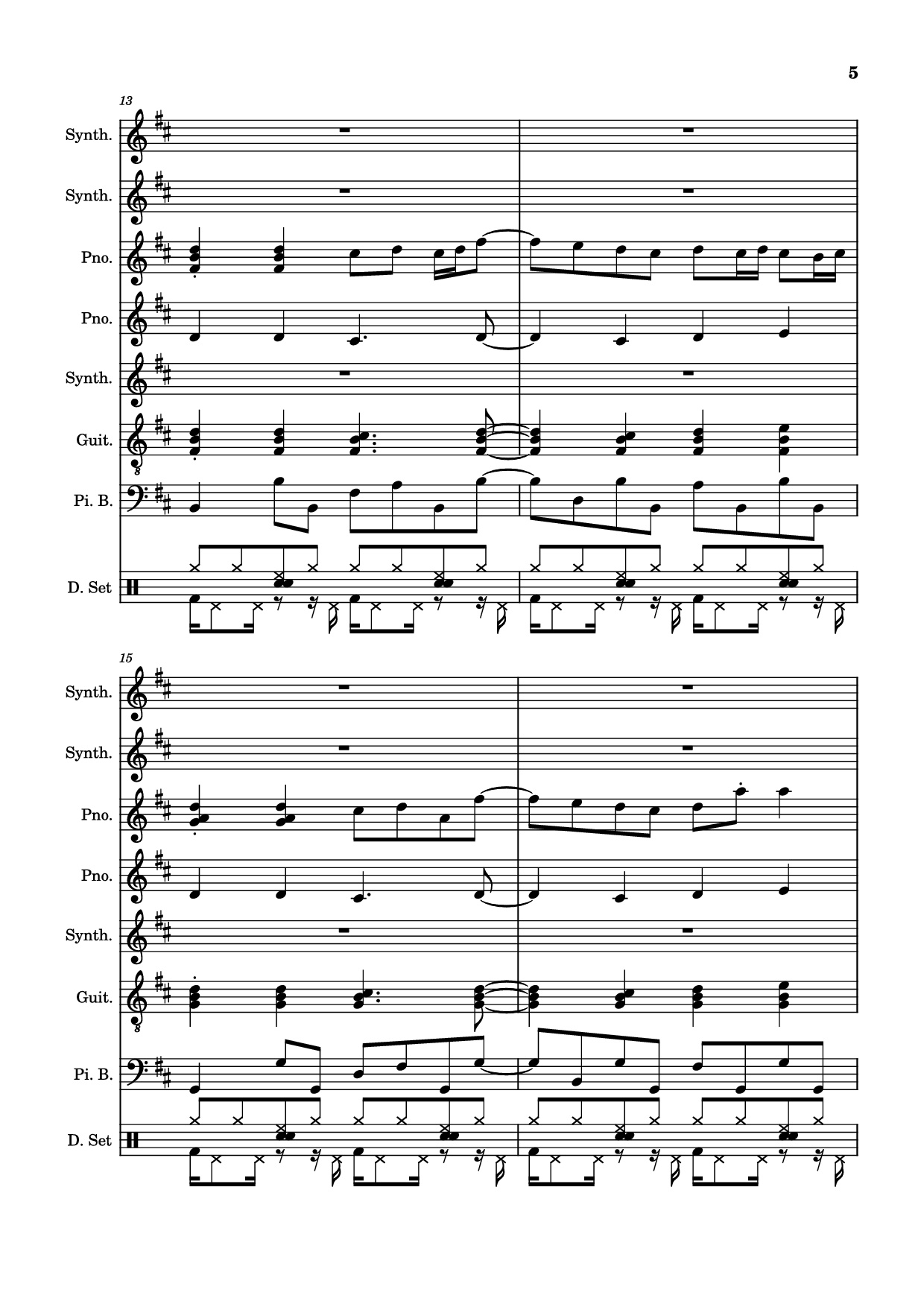 Trang 5 của Sheet nhạc PDF bài hát Rolling Girl Piano - Square Root