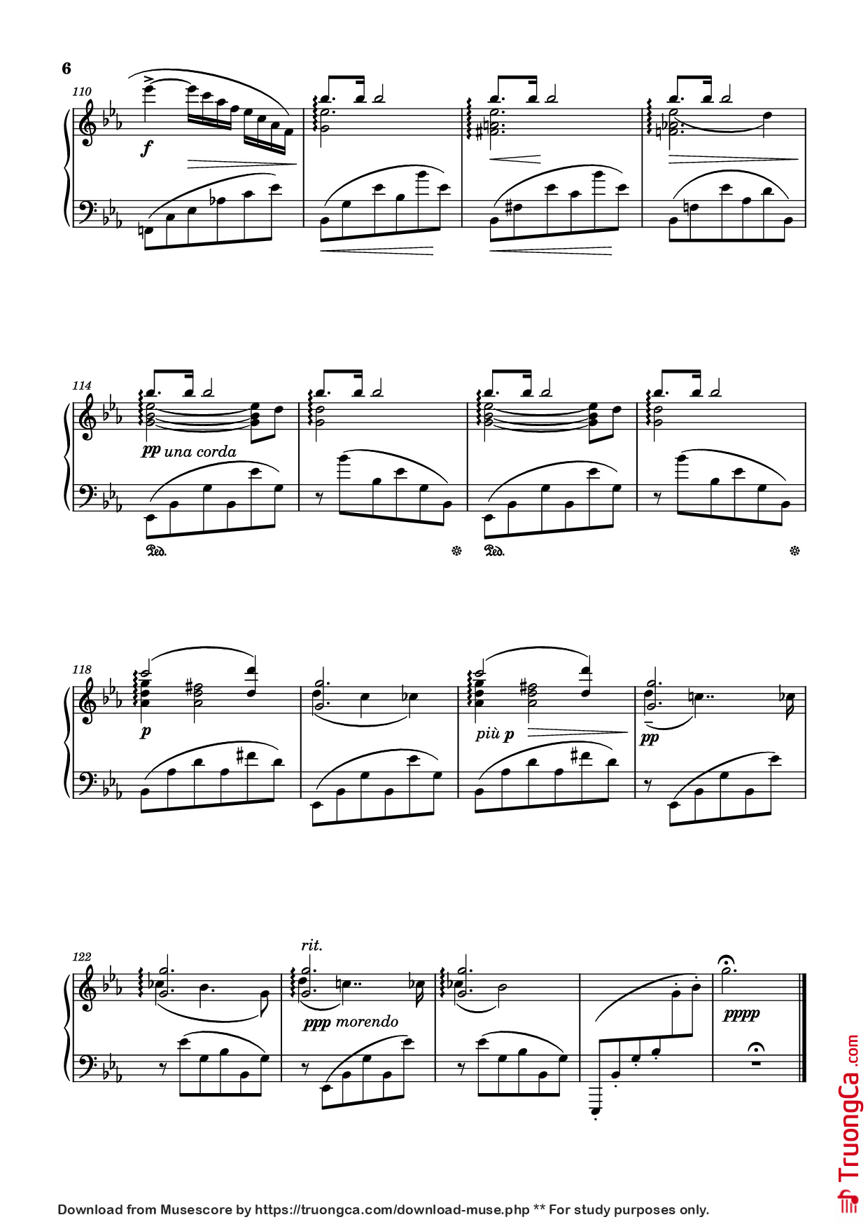 Trang 6 của Sheet nhạc PDF Piano bài hát Nocturne (Diana) Opus 24 No. 1 - Sergei Eduardovich Bortkiewicz