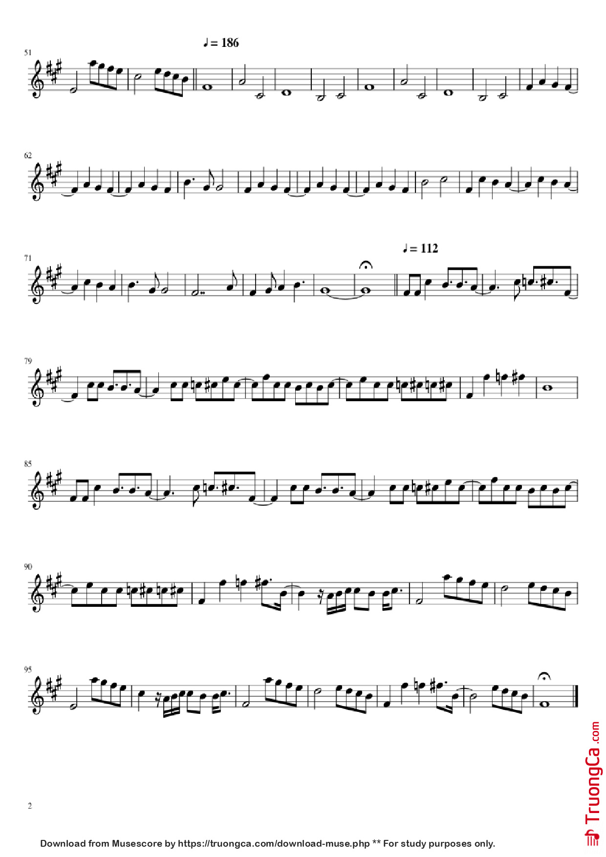 Trang 2 của Sheet nhạc PDF bài hát House of Memories Violin - Panic! at the Disco