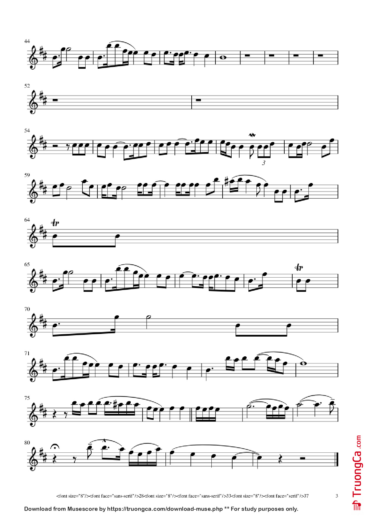 Trang 3 của Sheet nhạc PDF bài hát Skyfall Violin - Undefined