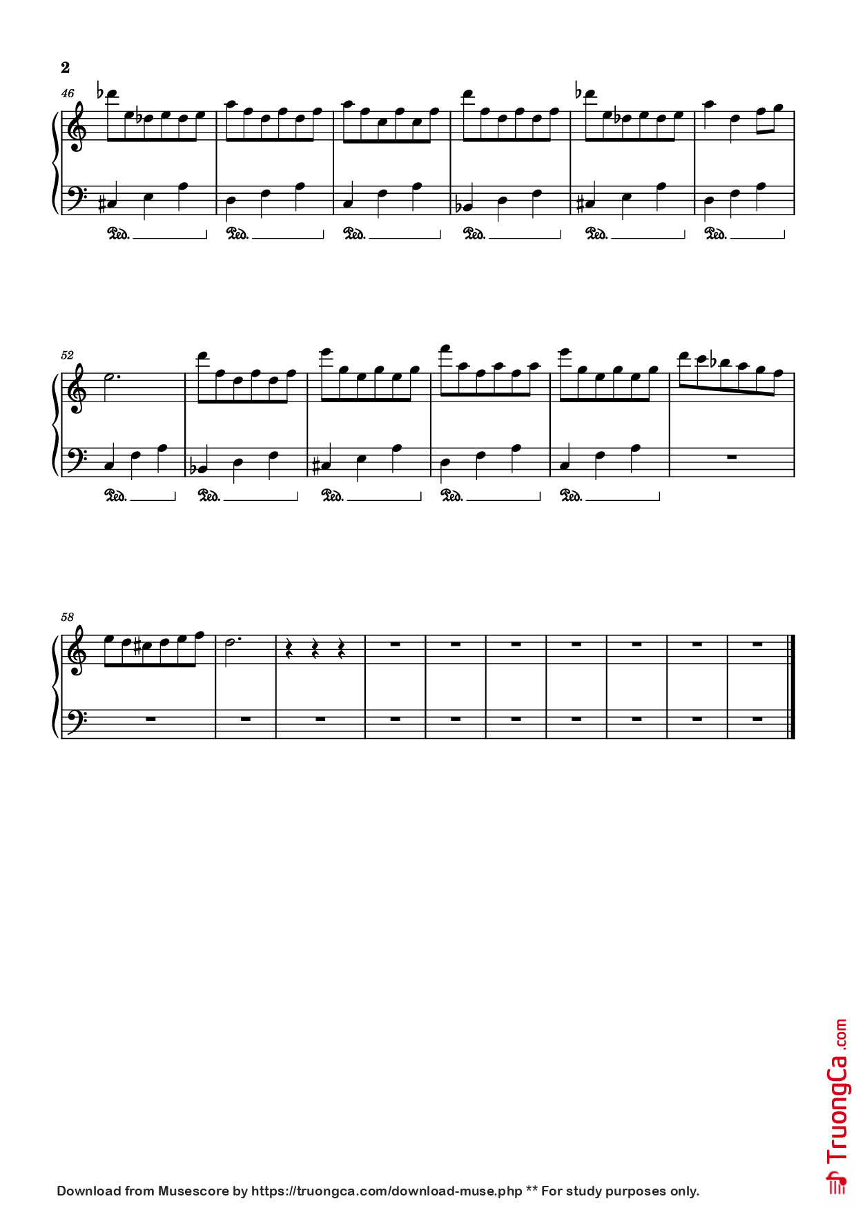 Trang 2 của Sheet nhạc PDF Piano bài hát Song Of Storms - from The Legend of Zelda: Ocarina of Time Piano - Gentle Game of Lullabies, Andrea Vanzo