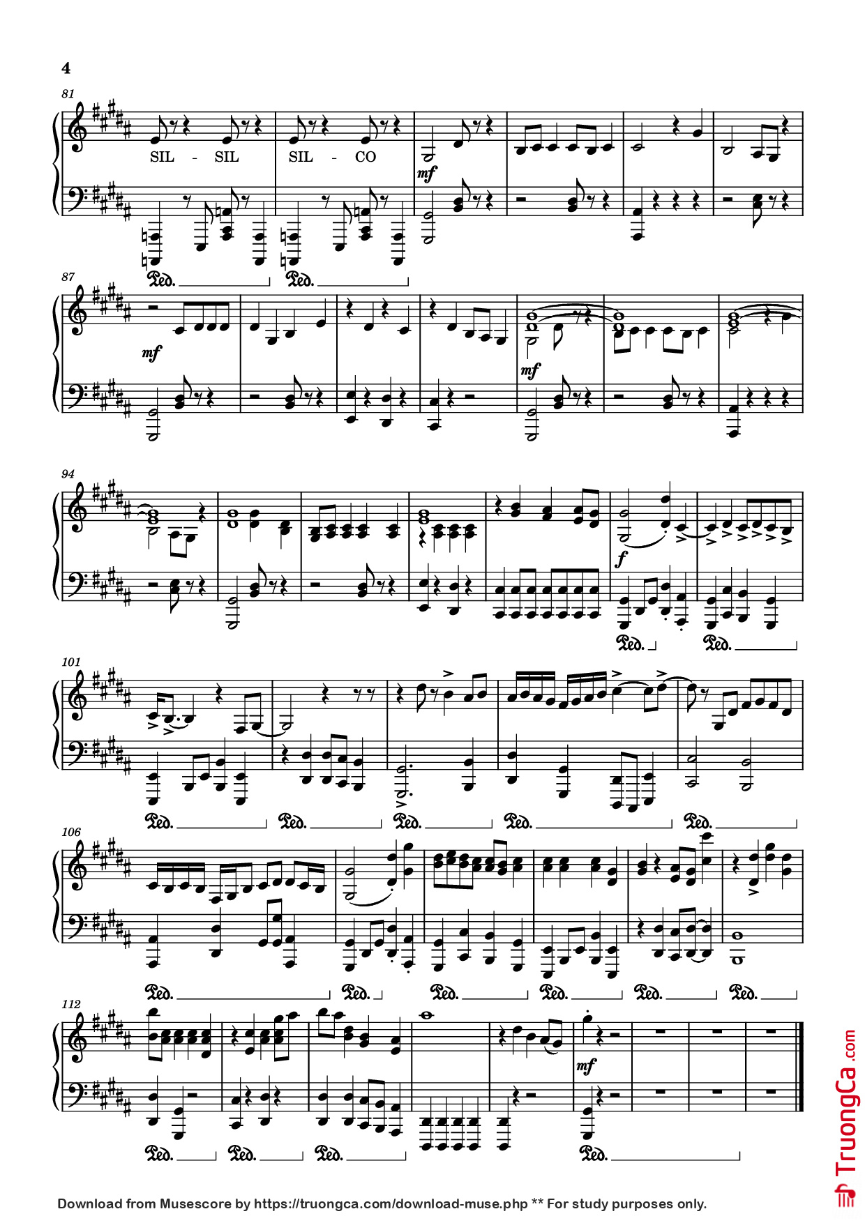Trang 4 của Sheet nhạc PDF Piano bài hát Sucker Piano - Marcus King