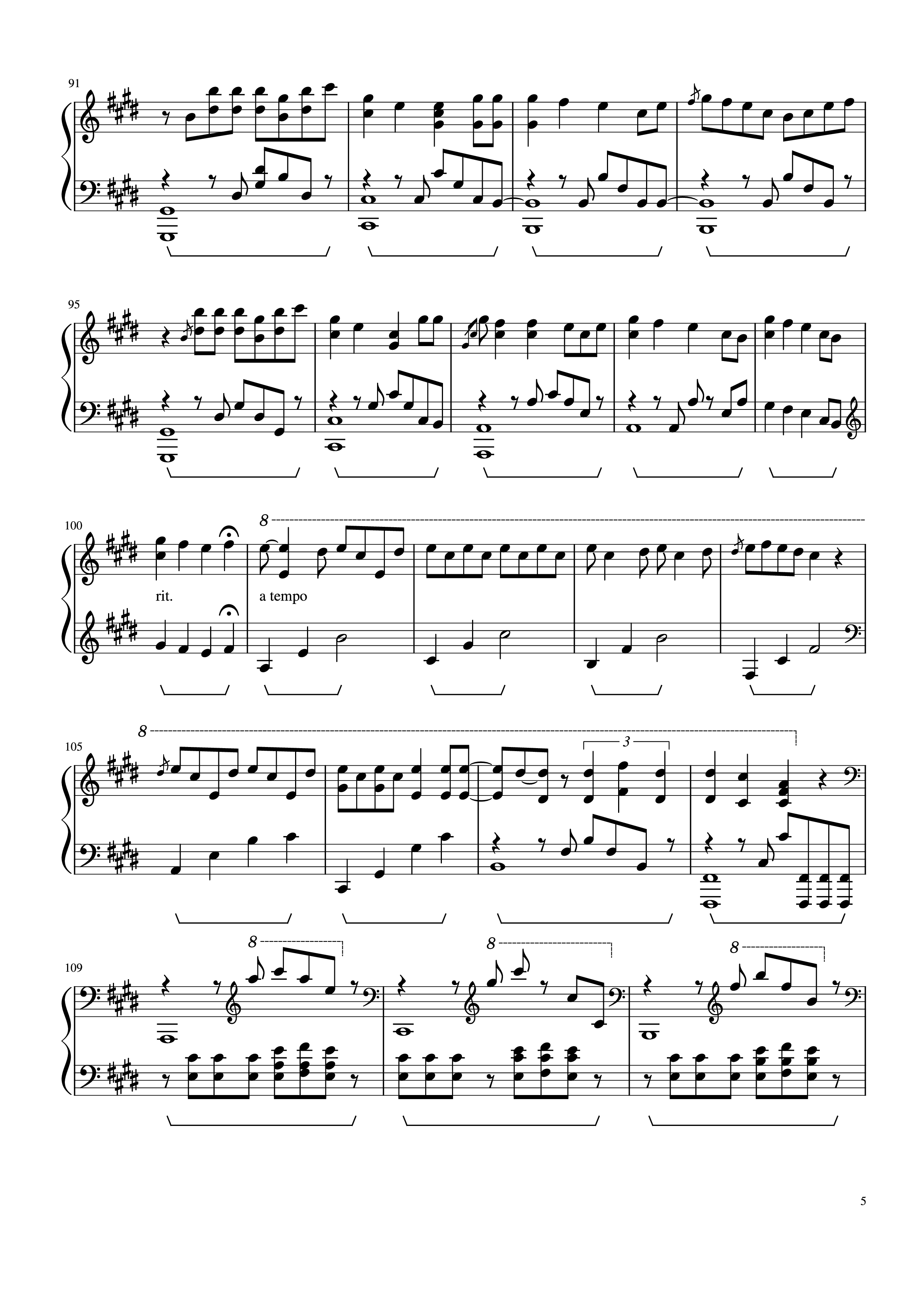 Trang 5 của Sheet nhạc PDF Piano bài hát Summertime Sadness Piano - Lana Del Rey