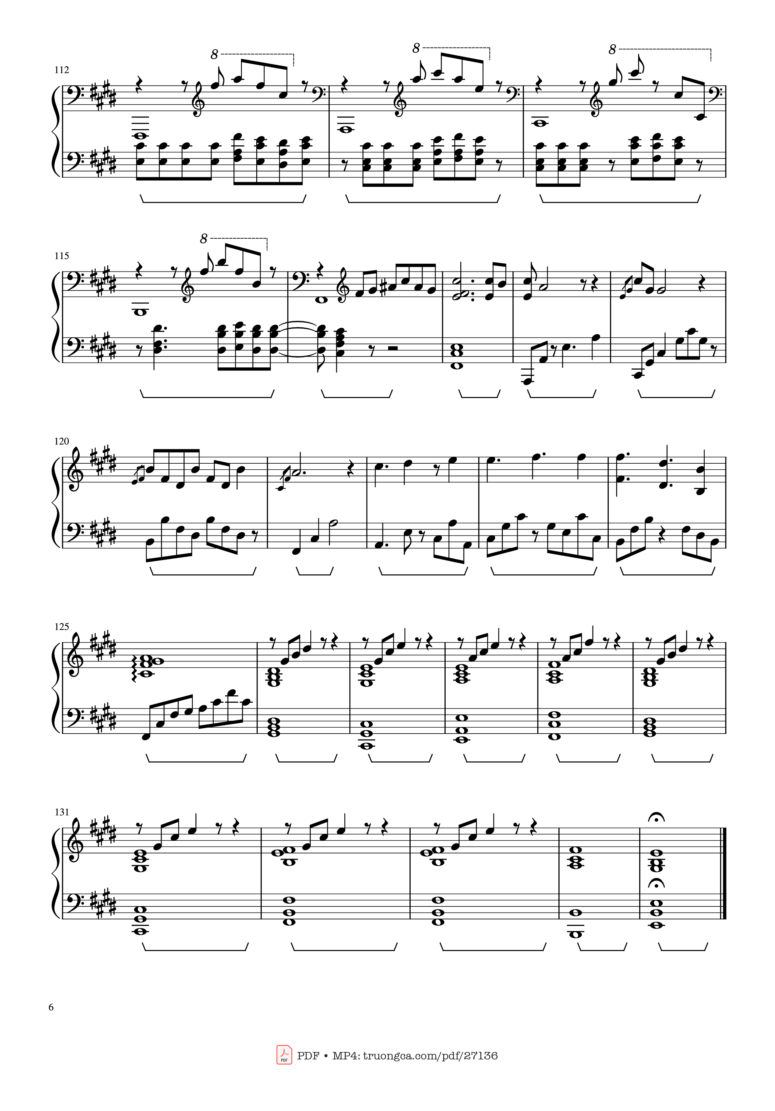 Trang 6 của Sheet nhạc PDF Piano bài hát Summertime Sadness Piano - Lana Del Rey