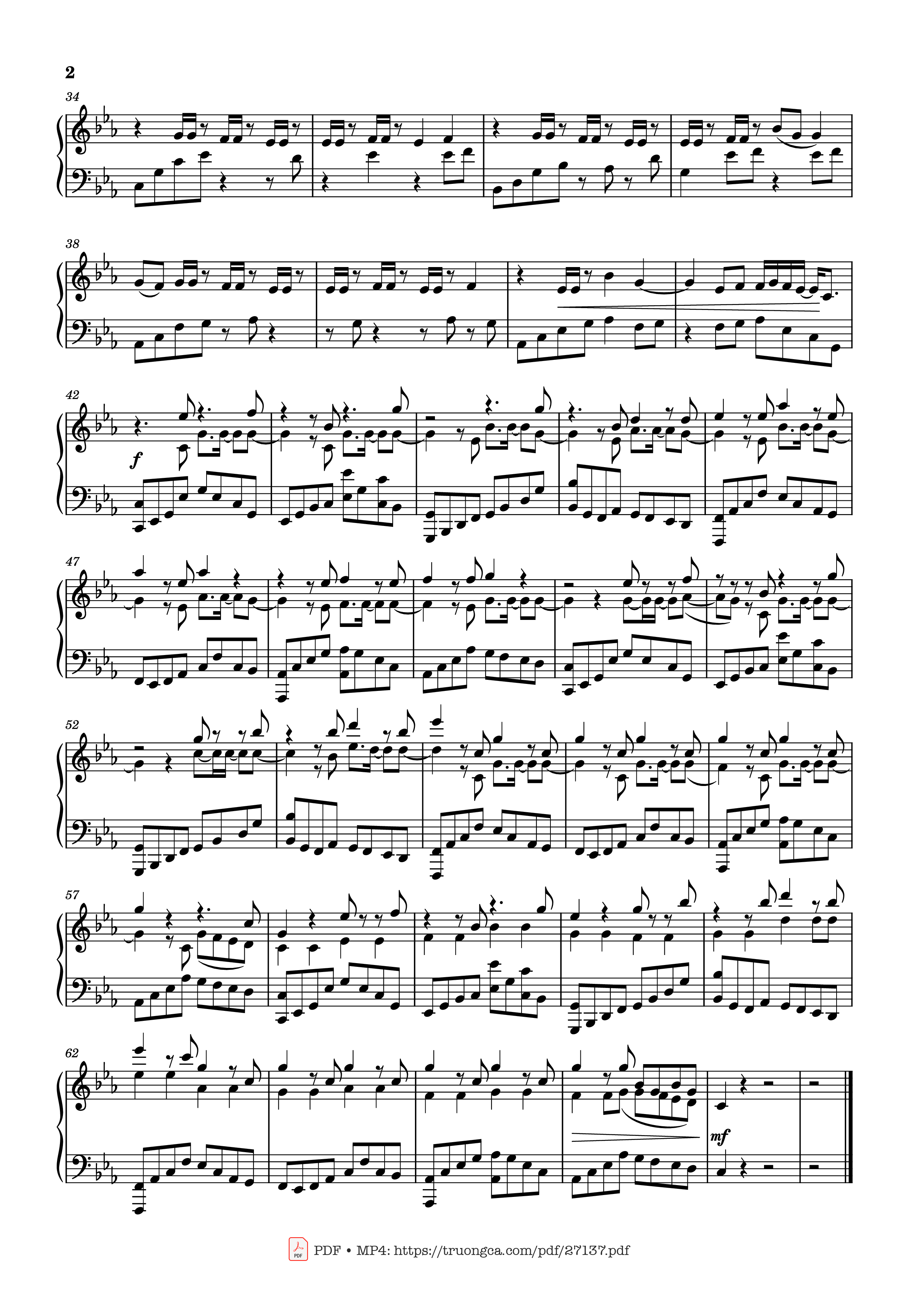Trang 2 của Sheet nhạc PDF Piano bài hát Remember Me Piano - D4vd born 2005