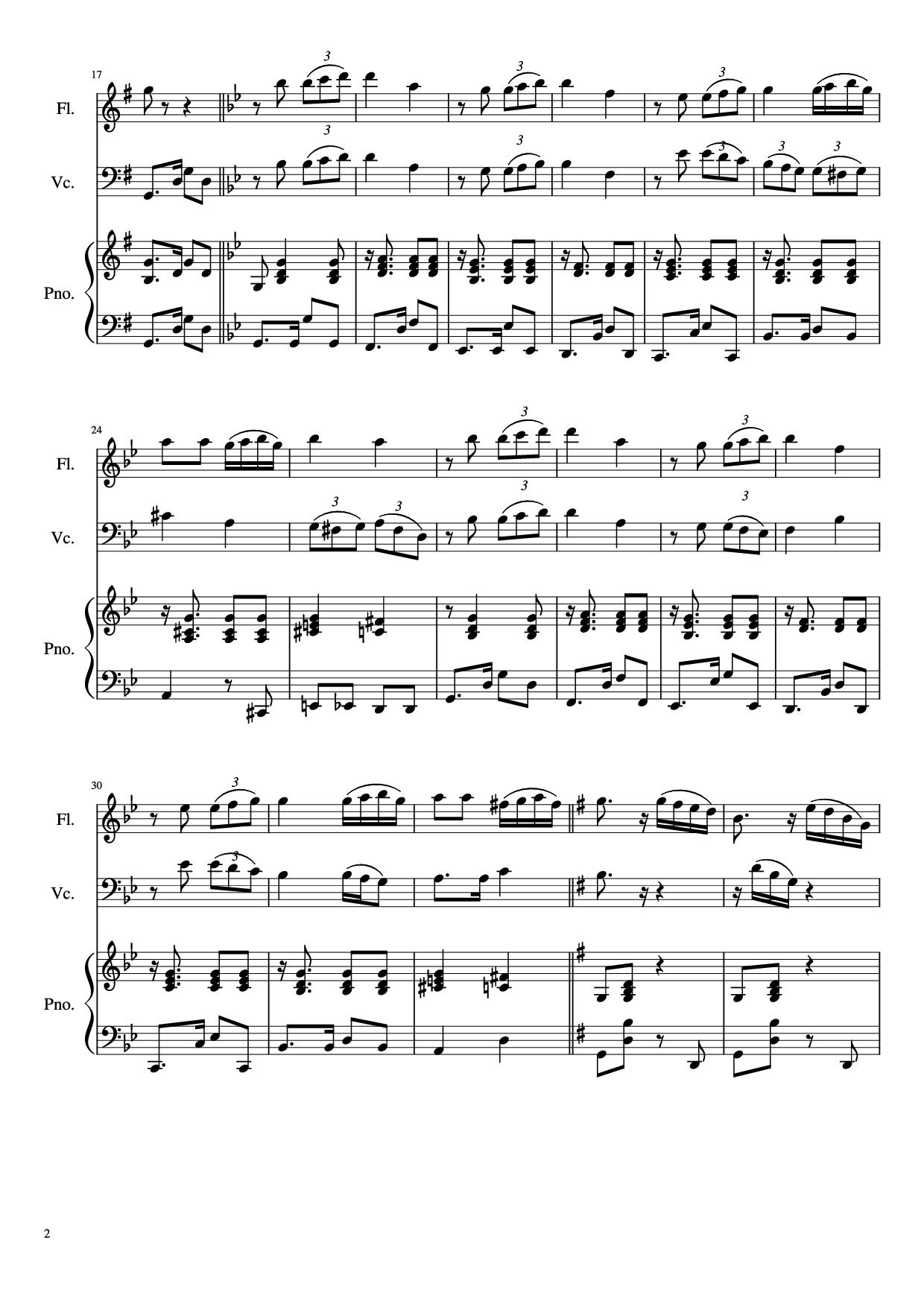 Trang 2 của Sheet nhạc PDF Piano bài hát Por una Cabeza Piano - Carlos Gardel (1890 - 1935