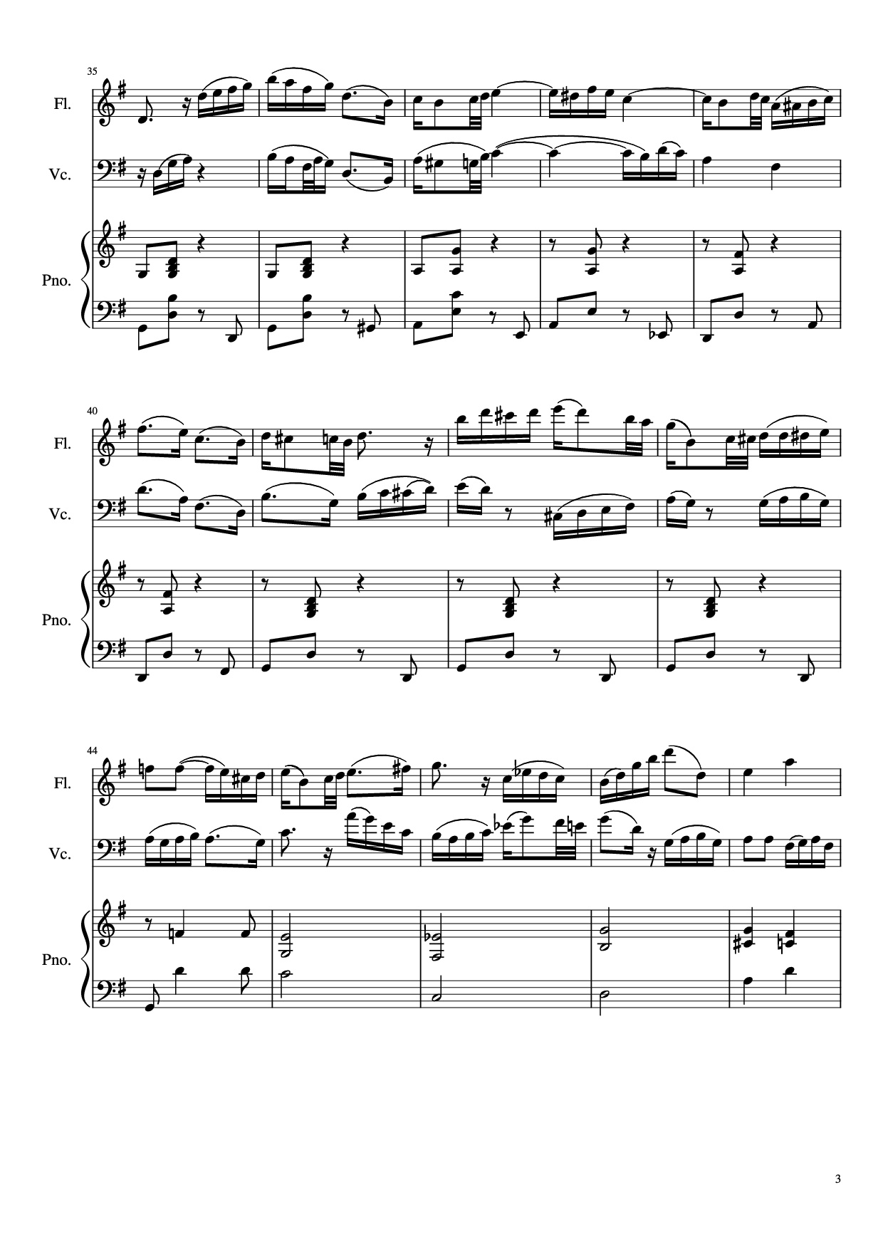 Trang 3 của Sheet nhạc PDF Piano bài hát Por una Cabeza Piano - Carlos Gardel (1890 - 1935