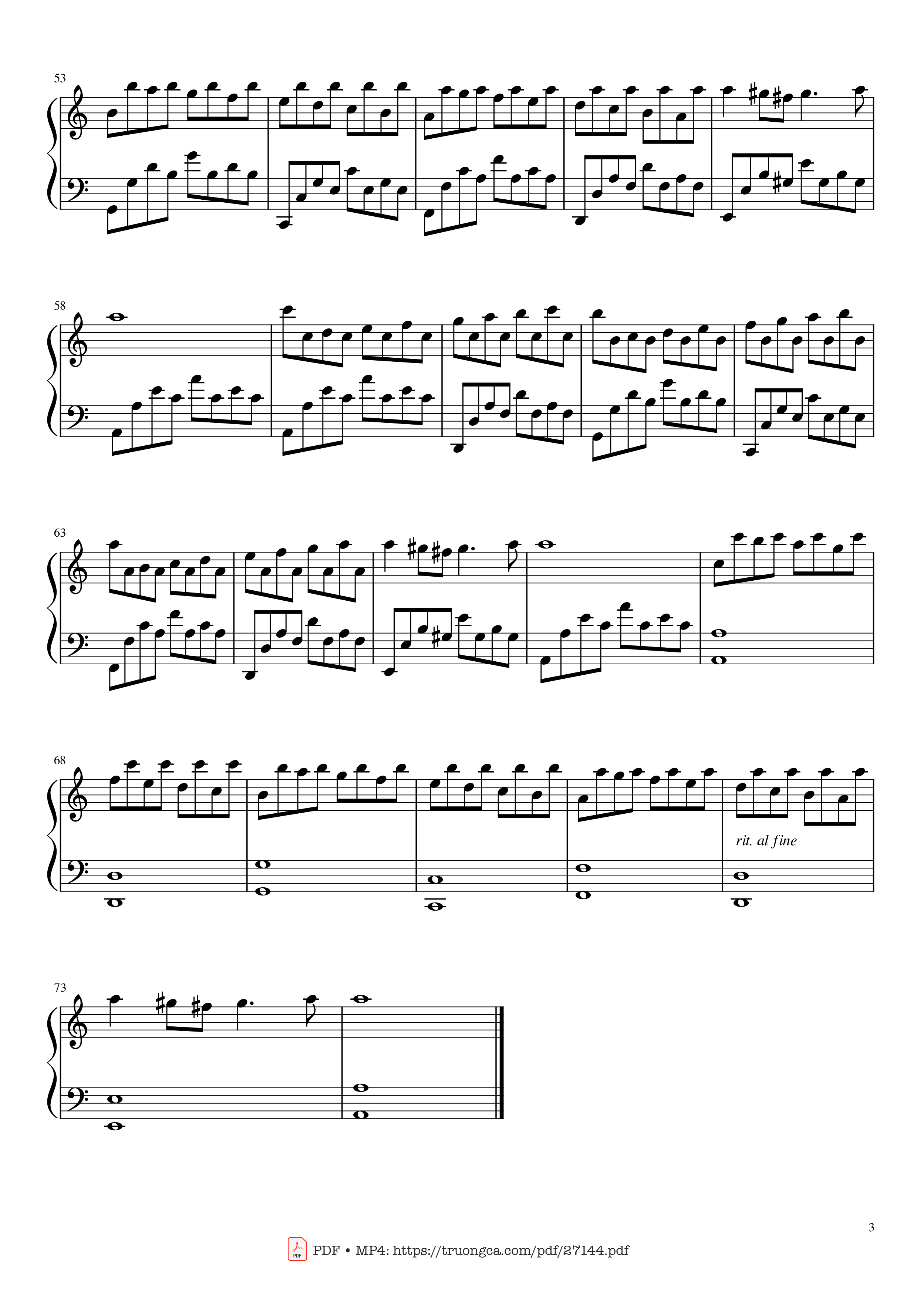 Trang 3 của Sheet nhạc PDF Piano bài hát Passacaglia Piano - George Frideric Handel