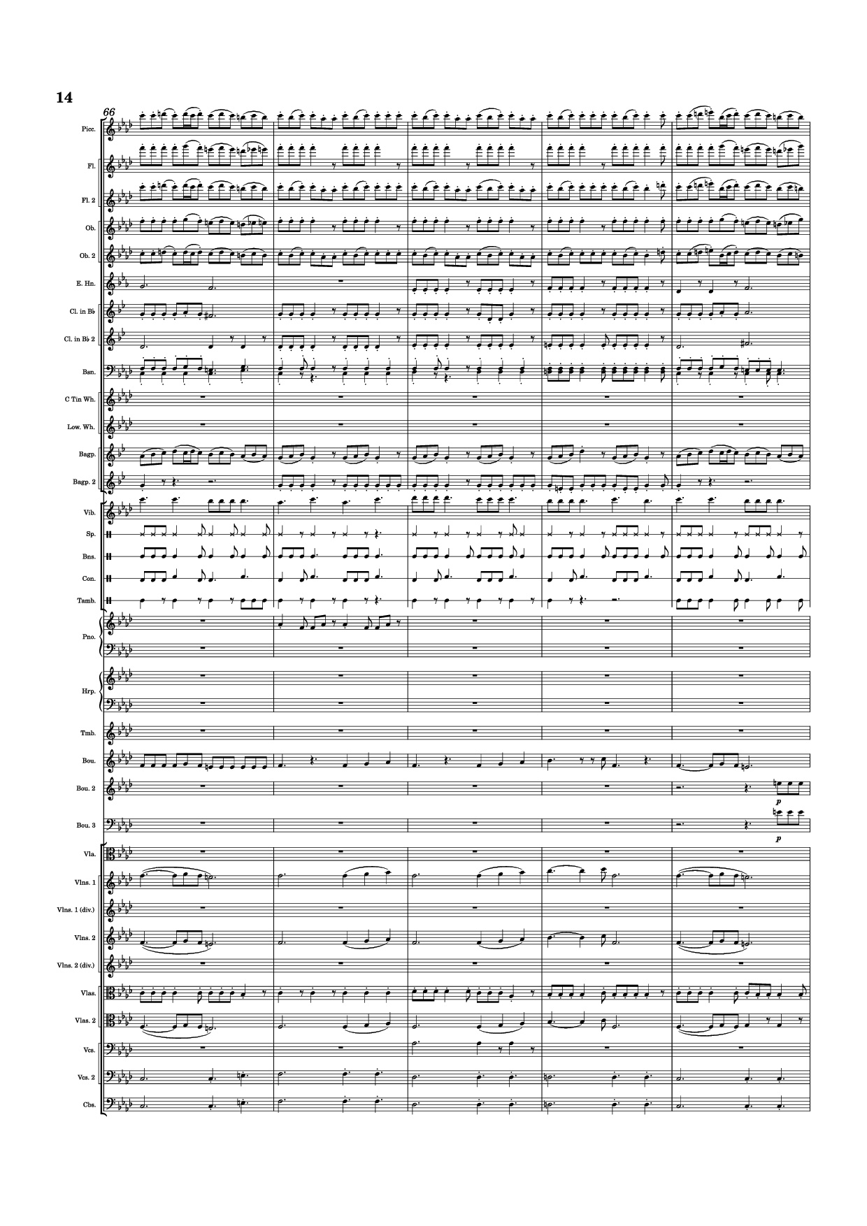Trang 14 của Sheet nhạc PDF Piano bài hát Dusk Falls Piano - Hiroki Morishita