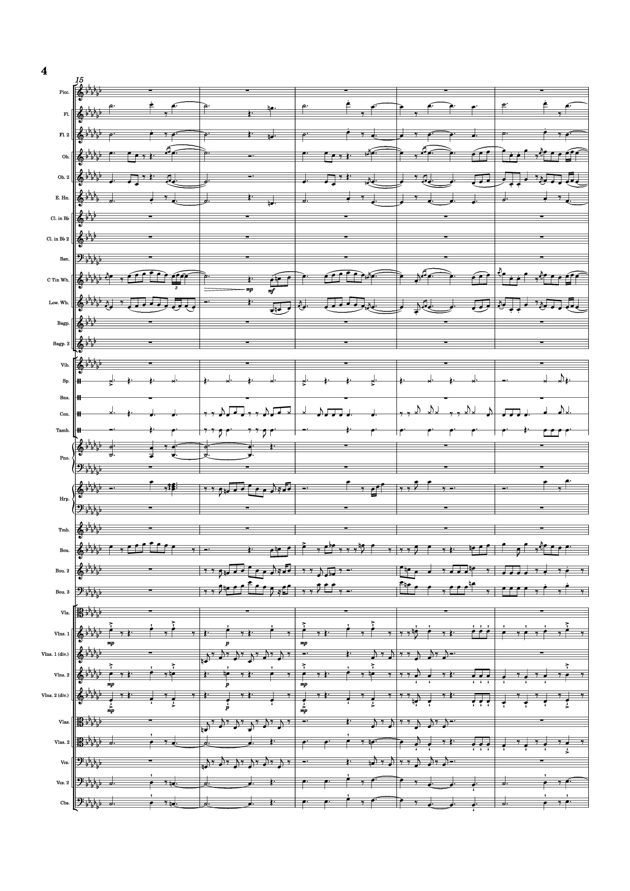 Trang 4 của Sheet nhạc PDF Piano bài hát Dusk Falls Piano - Hiroki Morishita