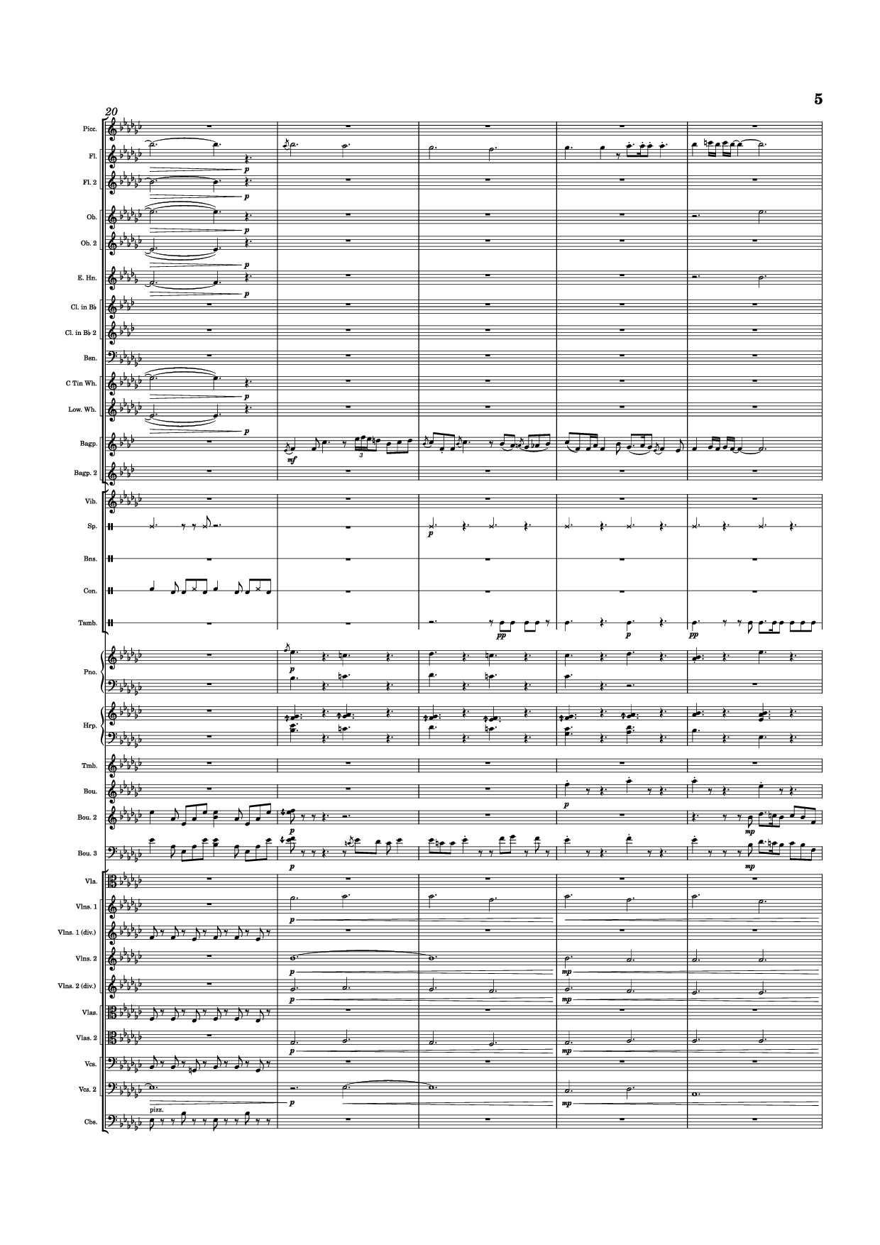 Trang 5 của Sheet nhạc PDF Piano bài hát Dusk Falls Piano - Hiroki Morishita
