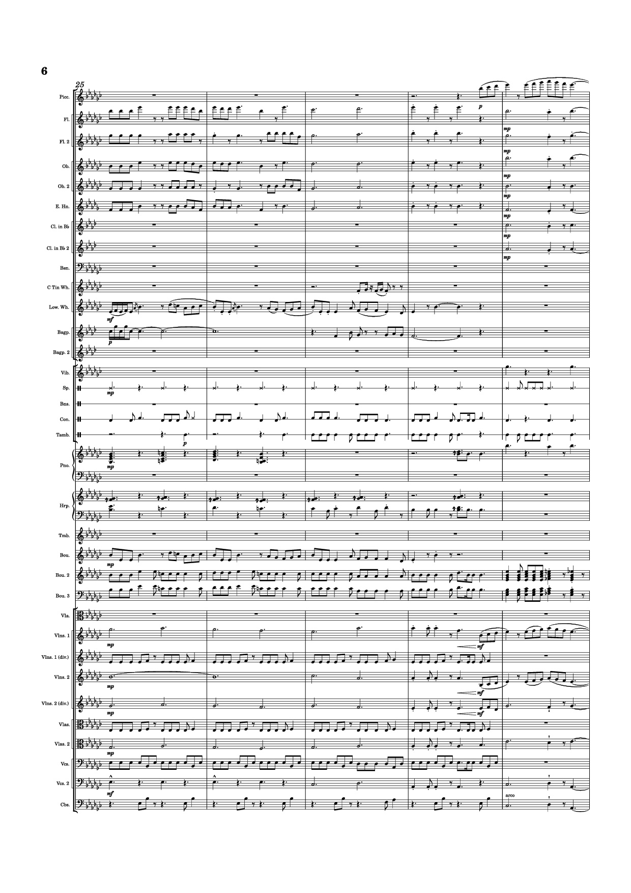 Trang 6 của Sheet nhạc PDF Piano bài hát Dusk Falls Piano - Hiroki Morishita