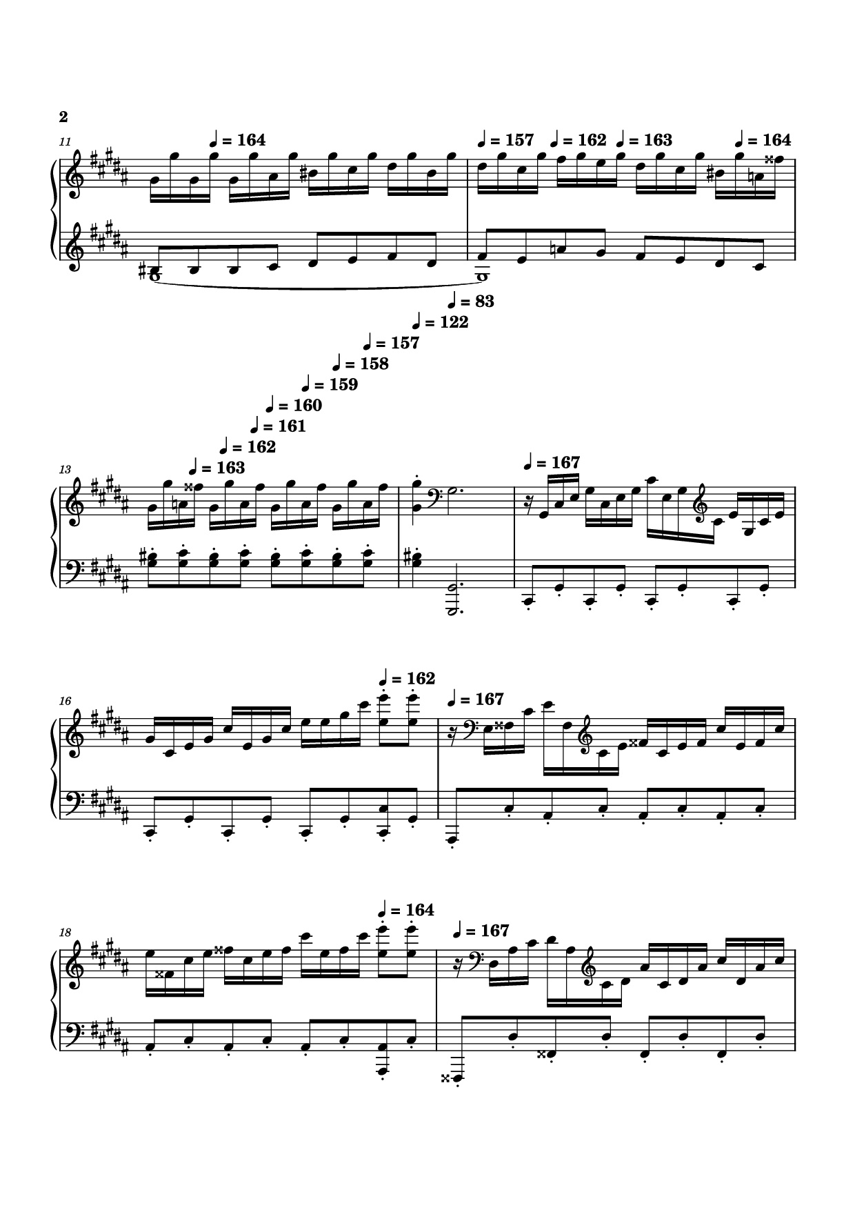 Trang 2 của Sheet nhạc PDF bài hát Moonlight Sonata 3rd Movement Piano - Kudoshinichit