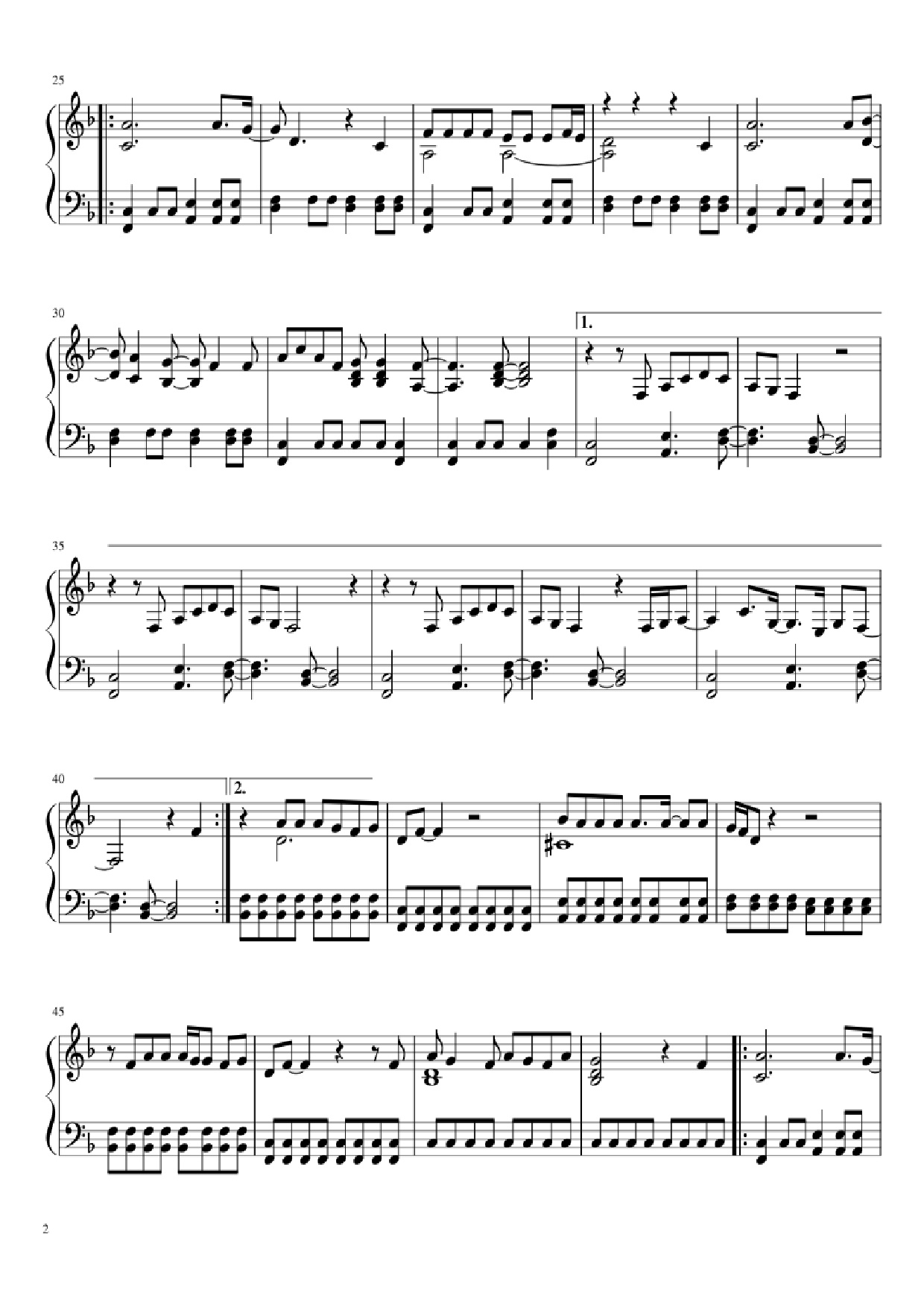 Trang 2 của Sheet nhạc PDF Piano bài hát Im Not The Only One Piano - Sam smith Transcribed by Nohpets