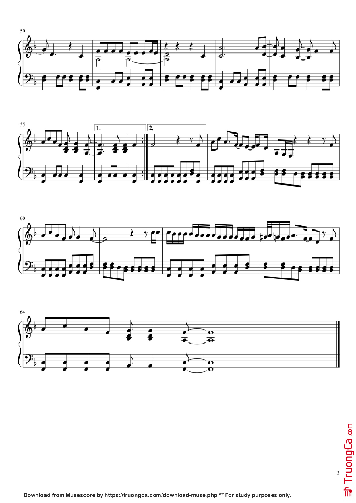 Trang 3 của Sheet nhạc PDF Piano bài hát Im Not The Only One Piano - Sam smith Transcribed by Nohpets