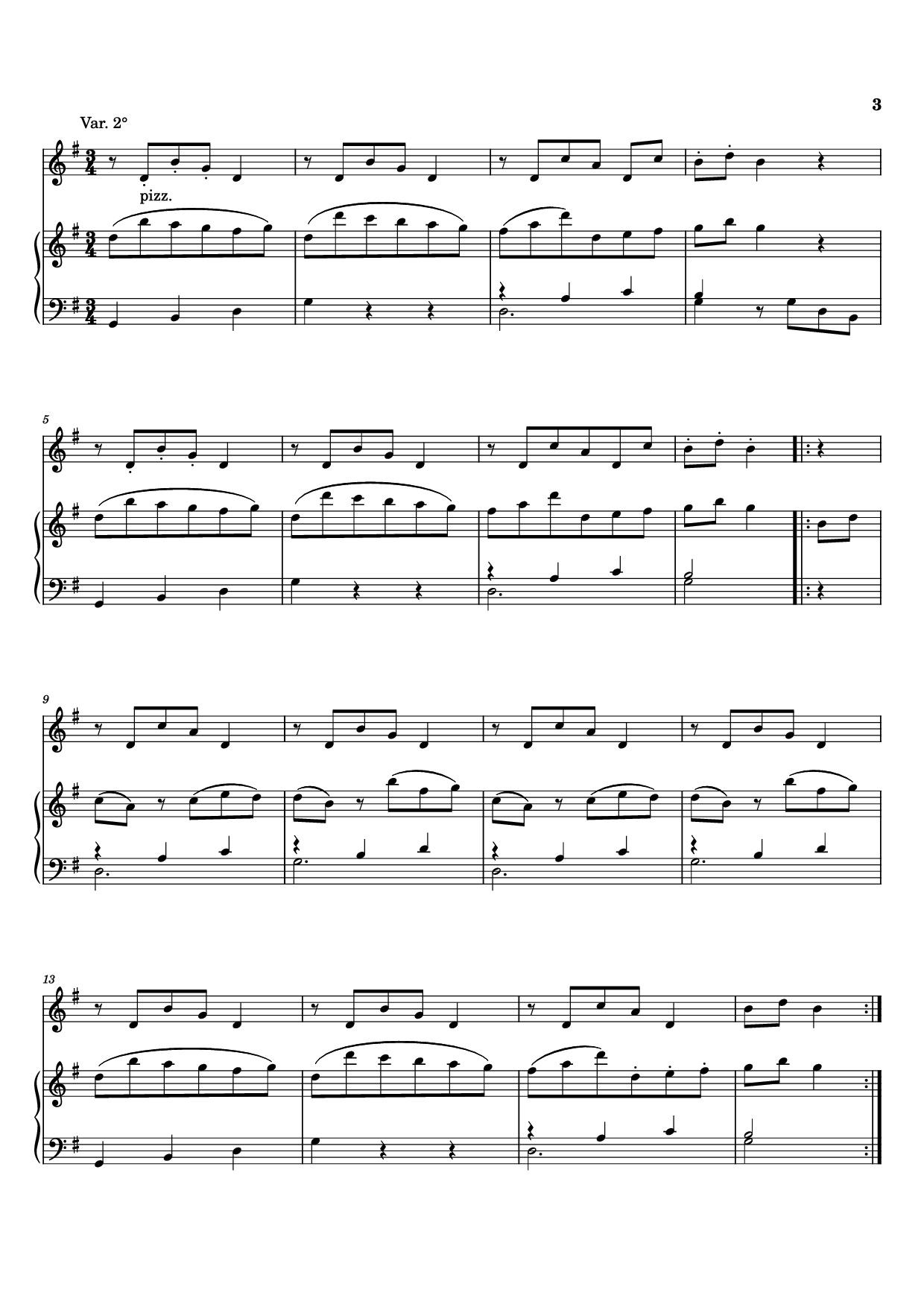 Trang 3 của Sheet nhạc PDF Piano bài hát Sei variazioni per piano forte con accomp. del violino o flauto obbligato - Johann Baptist Vanhal (1739-1813