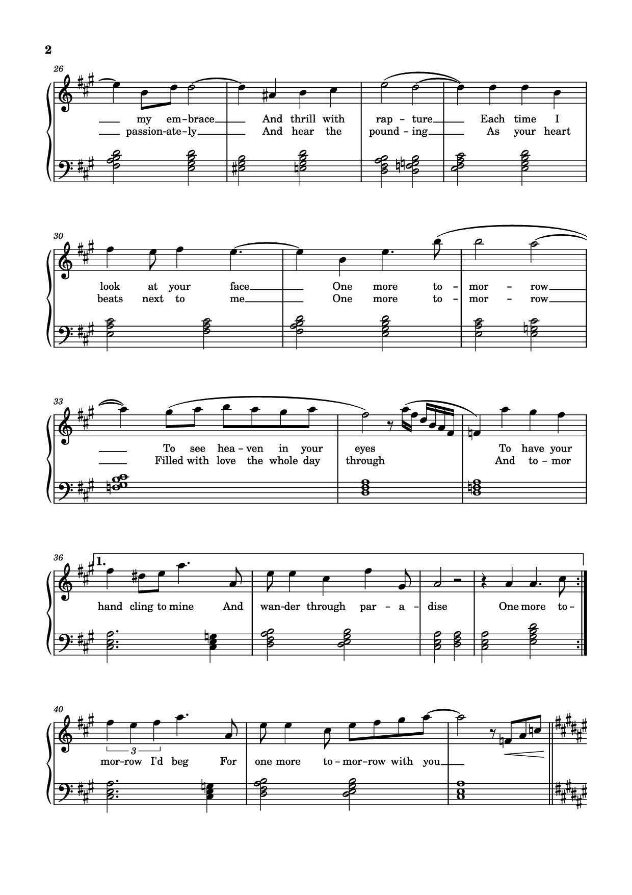 Trang 2 của Sheet nhạc PDF Piano bài hát One More Tomorrow Piano - Frankie Carle