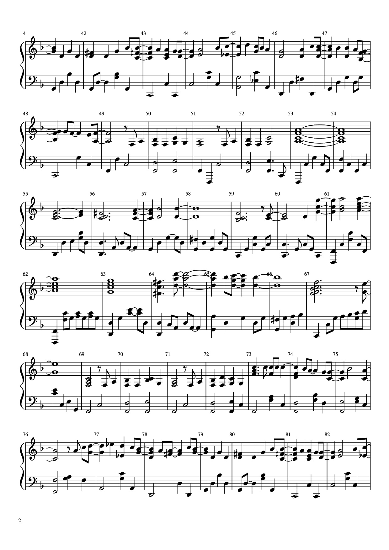 Trang 2 của Sheet nhạc PDF Piano bài hát Goodbye Marylou Piano - Undefined