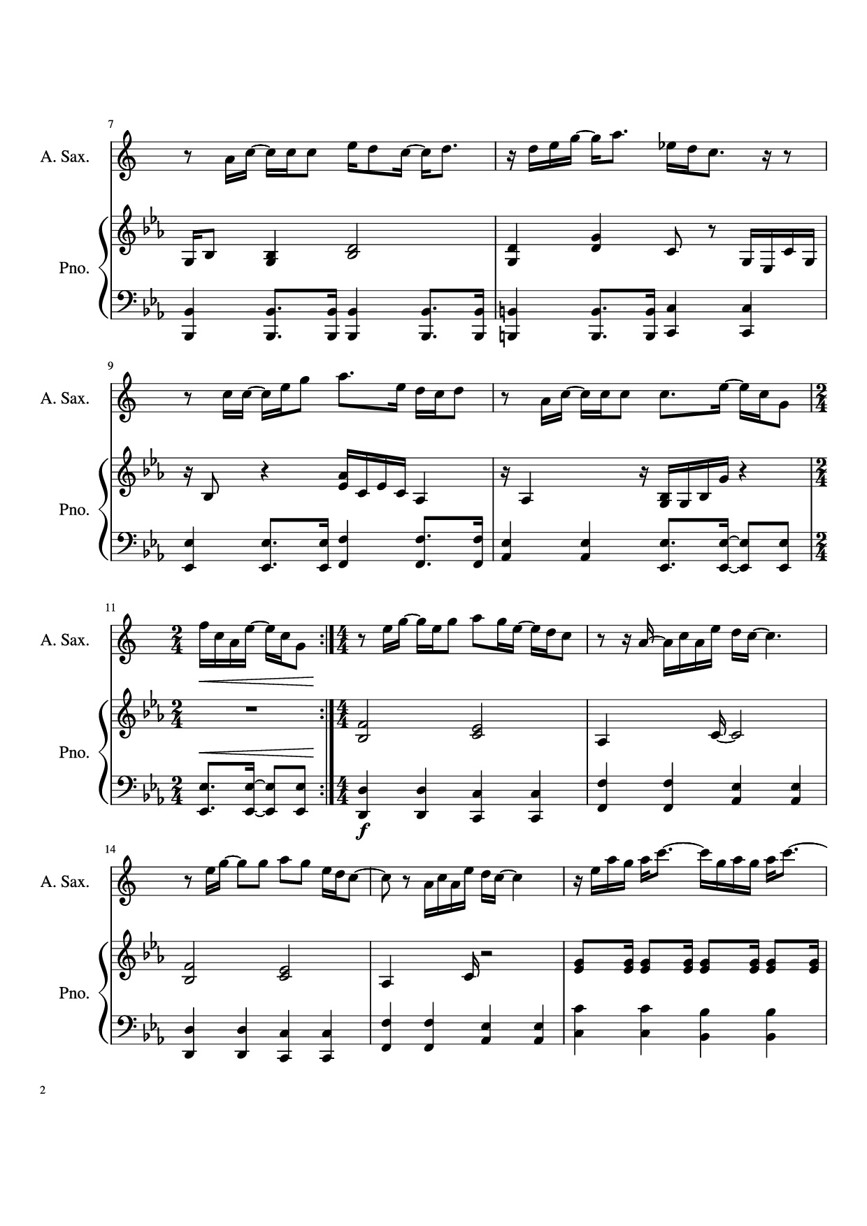 Trang 2 của Sheet nhạc PDF Piano bài hát Your Song Piano - Damon McLean
