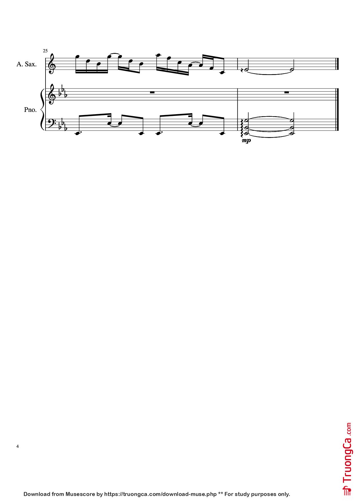 Trang 4 của Sheet nhạc PDF Piano bài hát Your Song Piano - Damon McLean
