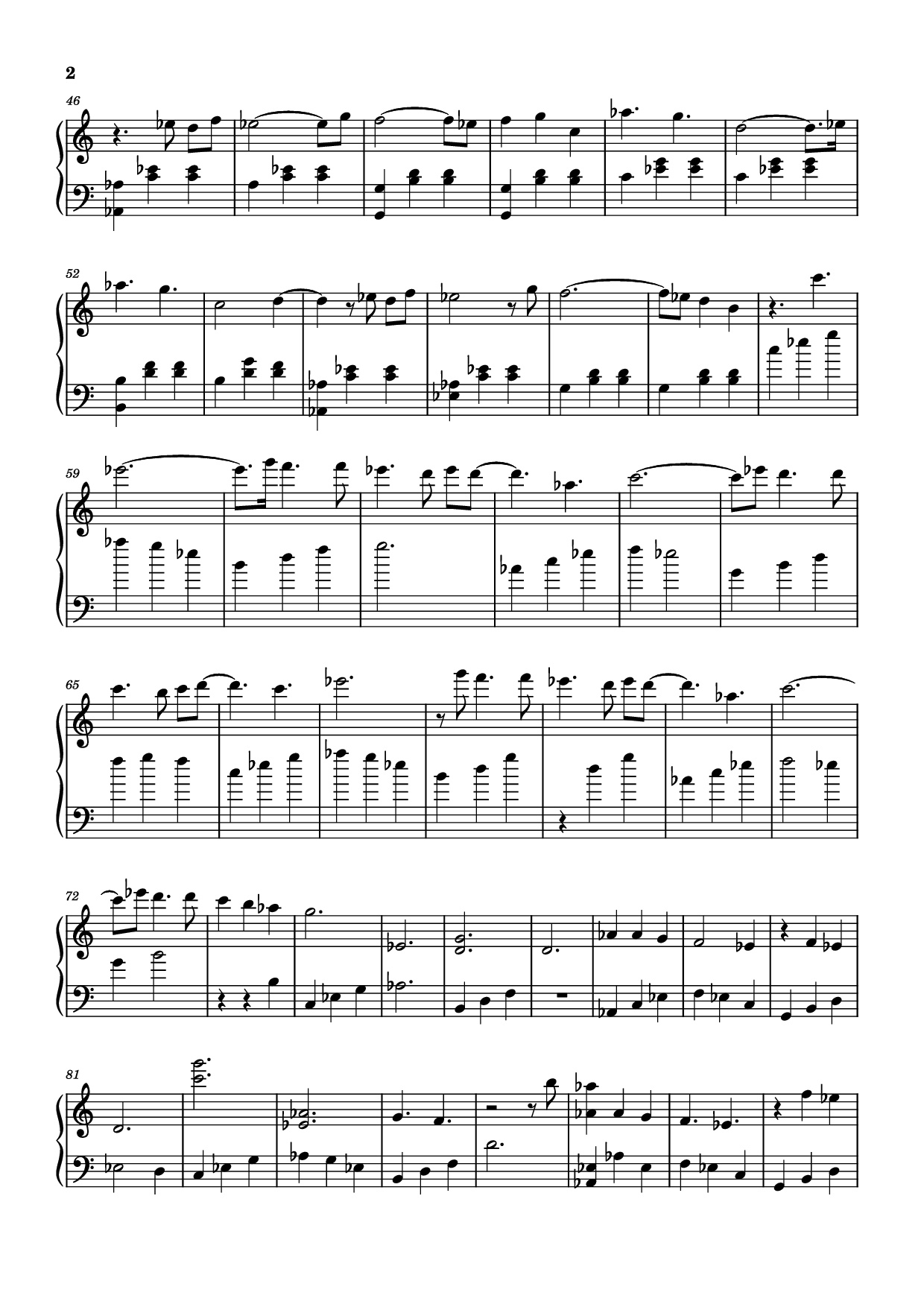 Trang 2 của Sheet nhạc PDF Piano bài hát A Fragment Of My Soul Piano - Invadable Harmony