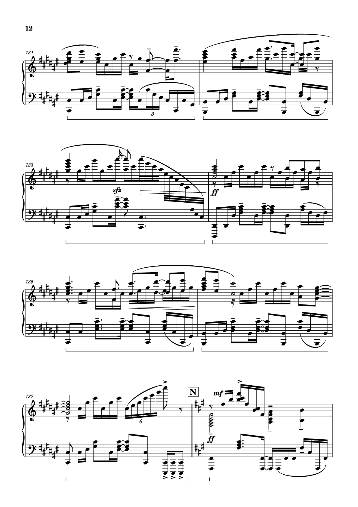 Trang 12 của Sheet nhạc PDF Piano bài hát Bios Piano - Original Music by Hiroyuki Sawano