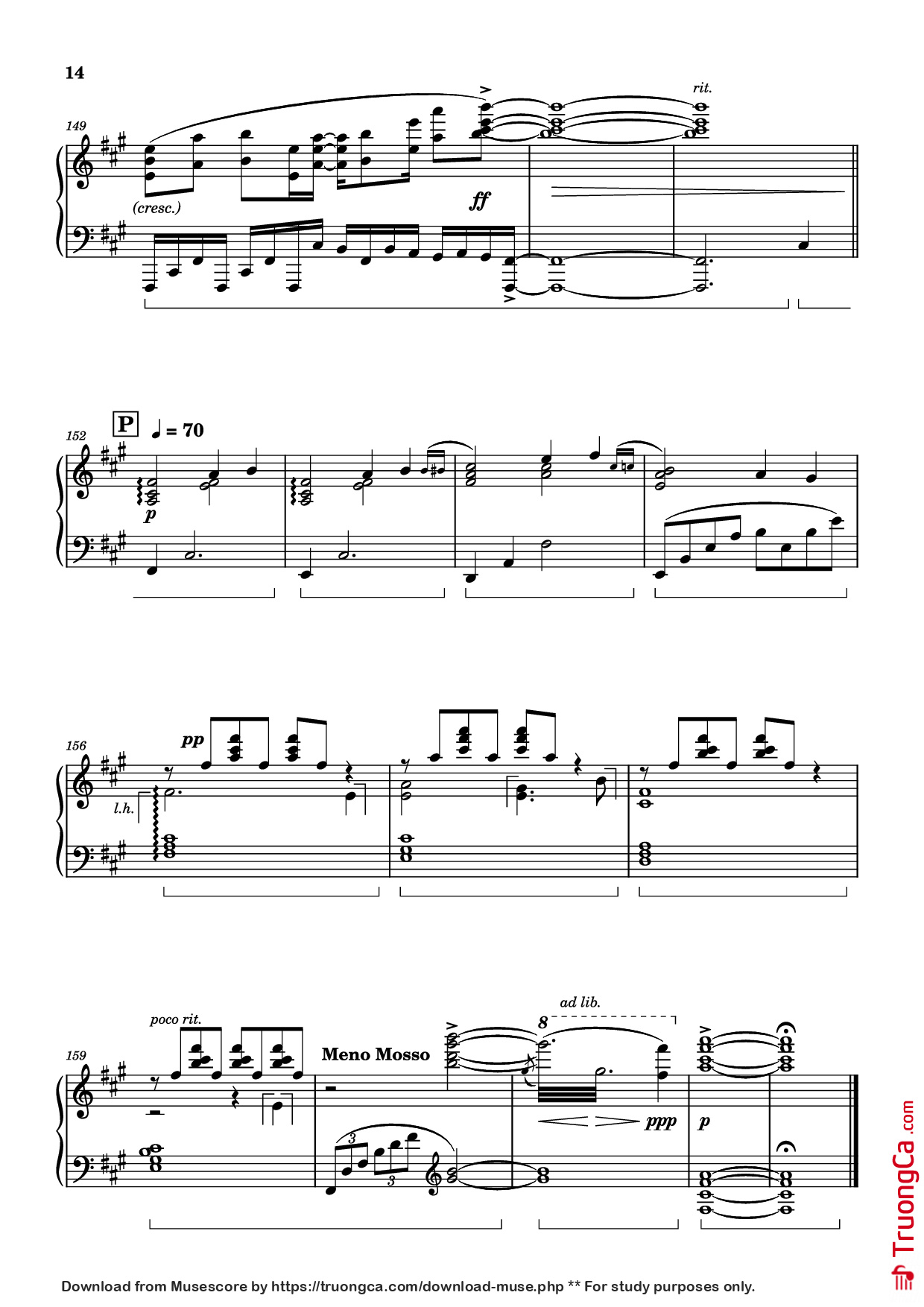 Trang 14 của Sheet nhạc PDF Piano bài hát Bios Piano - Original Music by Hiroyuki Sawano