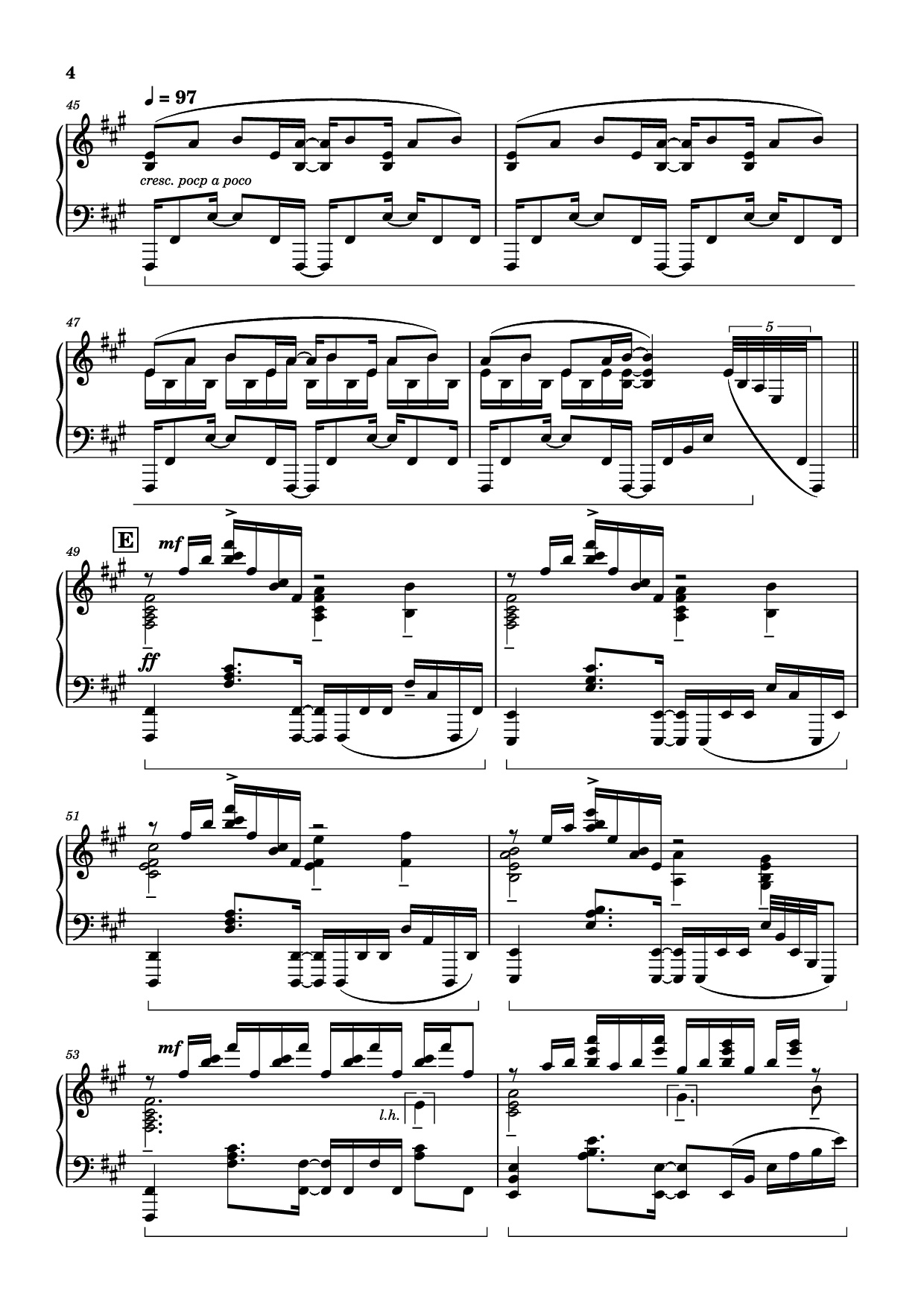 Trang 4 của Sheet nhạc PDF Piano bài hát Bios Piano - Original Music by Hiroyuki Sawano