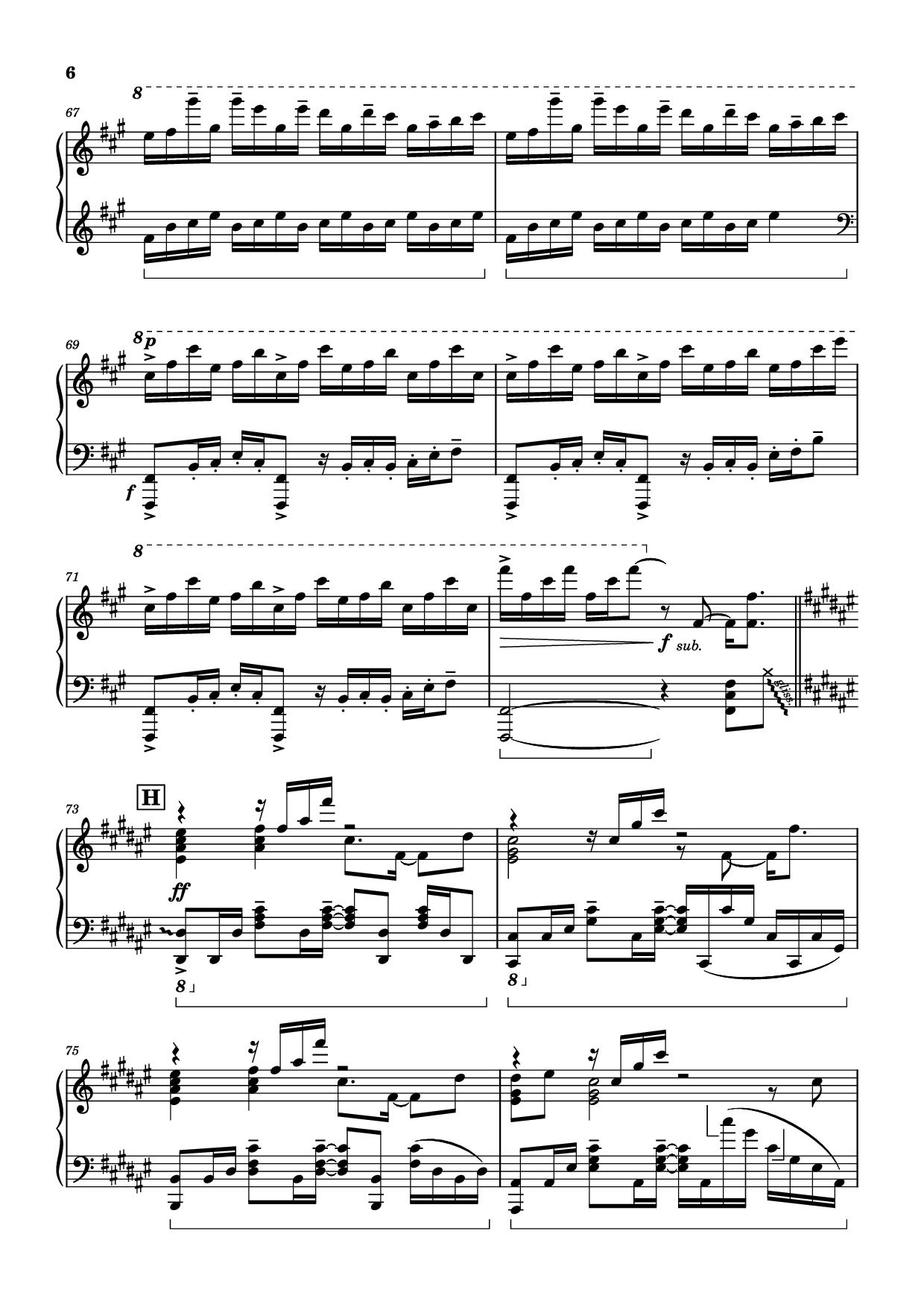 Trang 6 của Sheet nhạc PDF Piano bài hát Bios Piano - Original Music by Hiroyuki Sawano