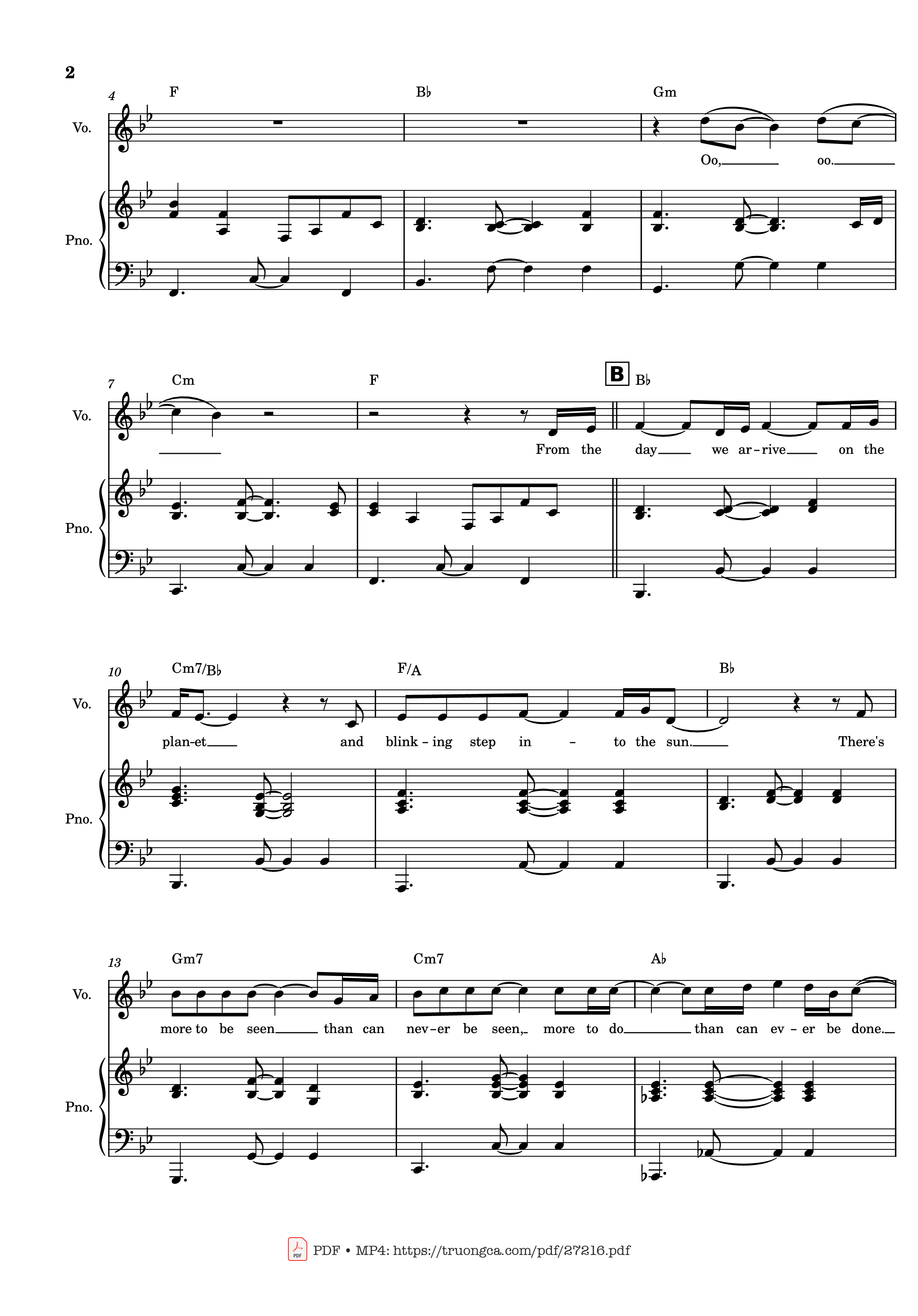 Trang 2 của Sheet nhạc PDF Piano bài hát Circle of Life Piano & Vocal - Elton John