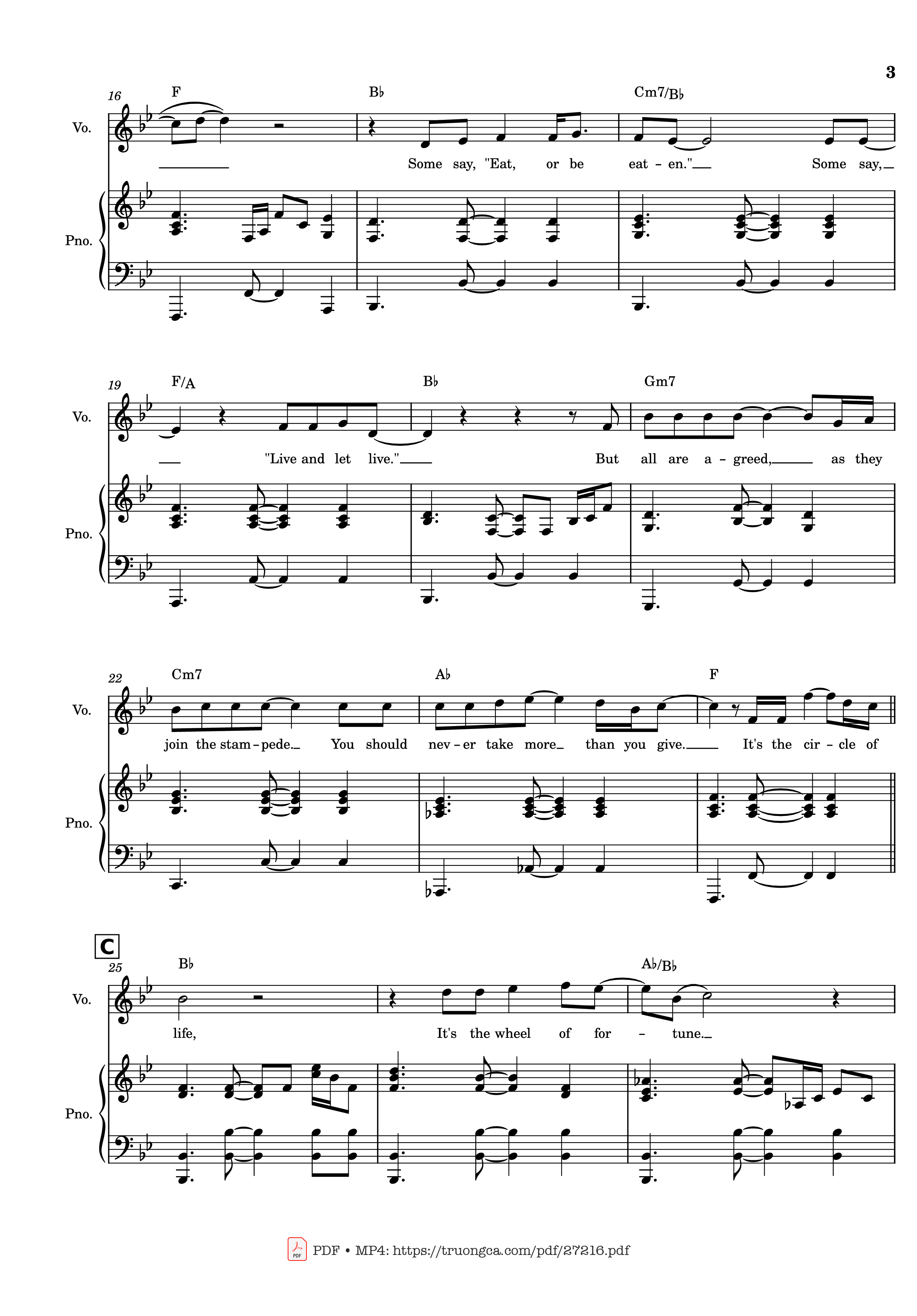 Trang 3 của Sheet nhạc PDF Piano bài hát Circle of Life Piano & Vocal - Elton John