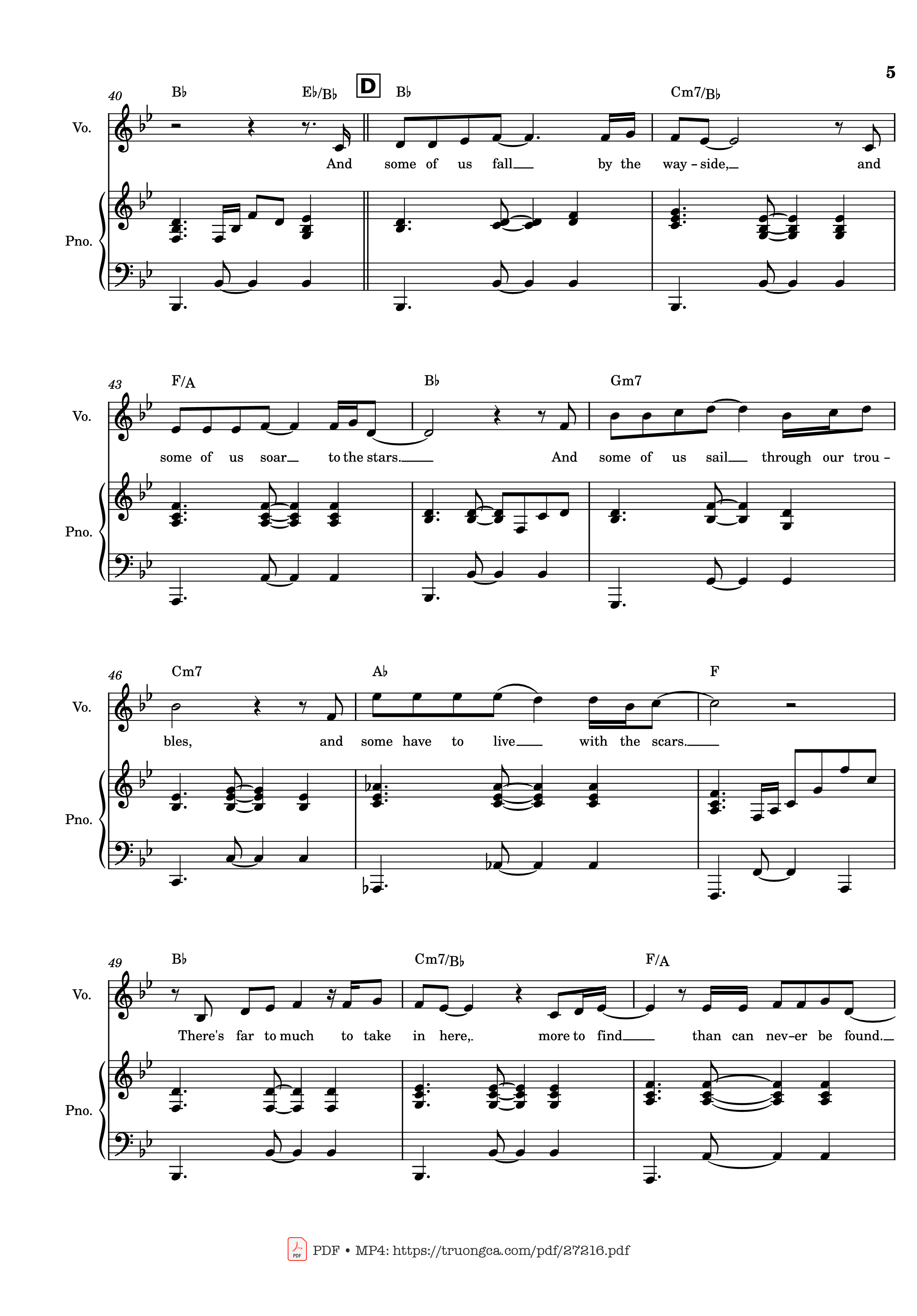 Trang 5 của Sheet nhạc PDF Piano bài hát Circle of Life Piano & Vocal - Elton John