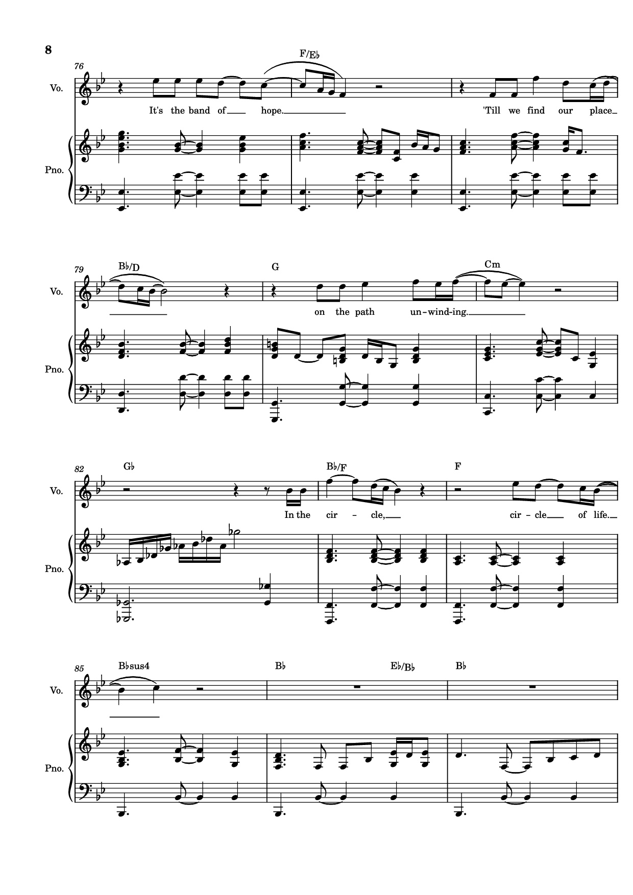 Trang 8 của Sheet nhạc PDF Piano bài hát Circle of Life Piano & Vocal - Elton John
