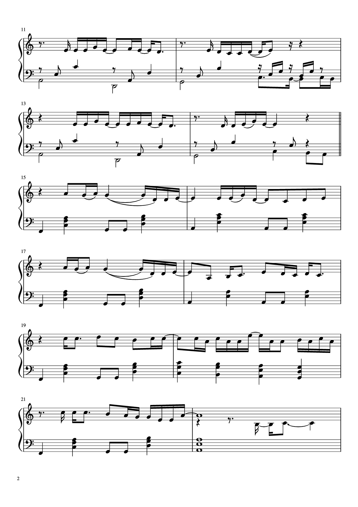 Trang 2 của Sheet nhạc PDF Piano bài hát Don
