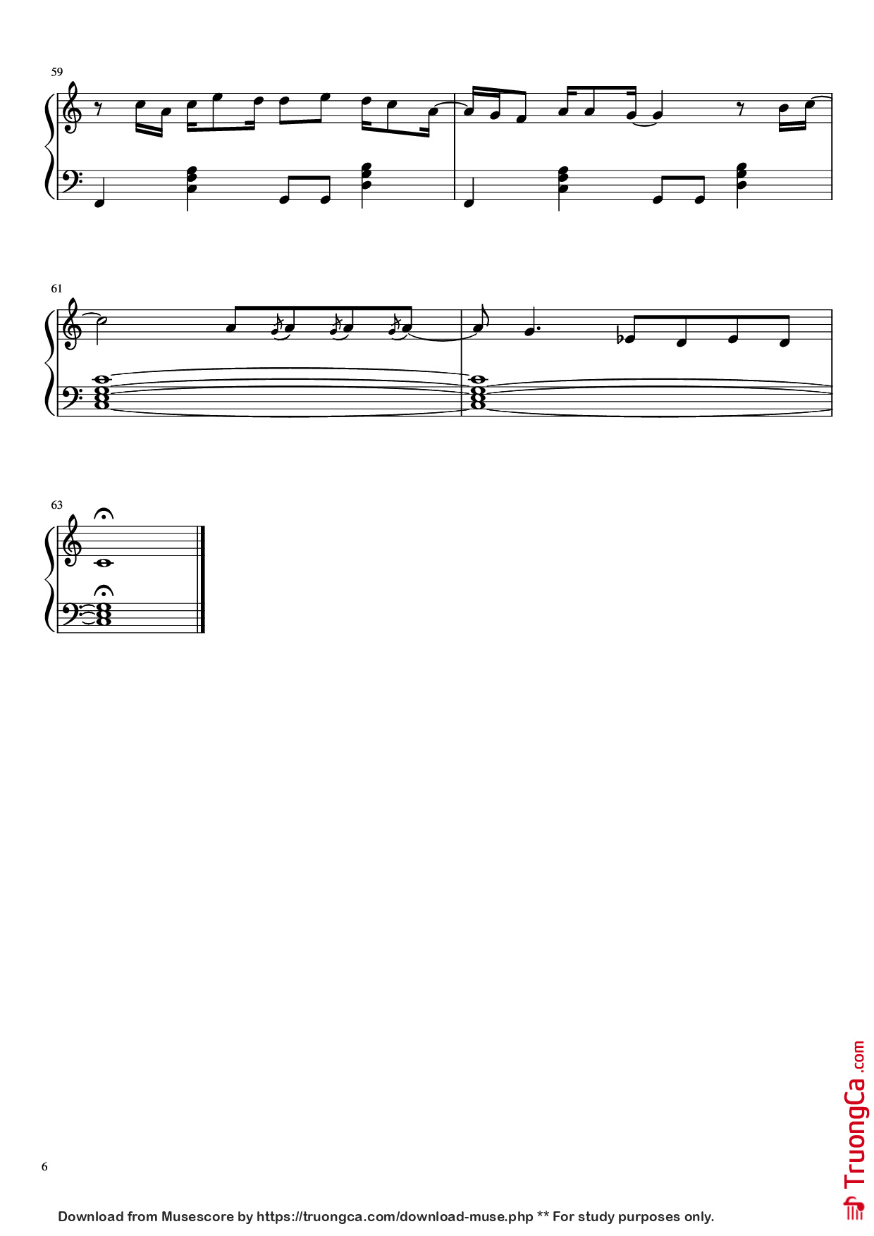 Trang 6 của Sheet nhạc PDF Piano bài hát Don