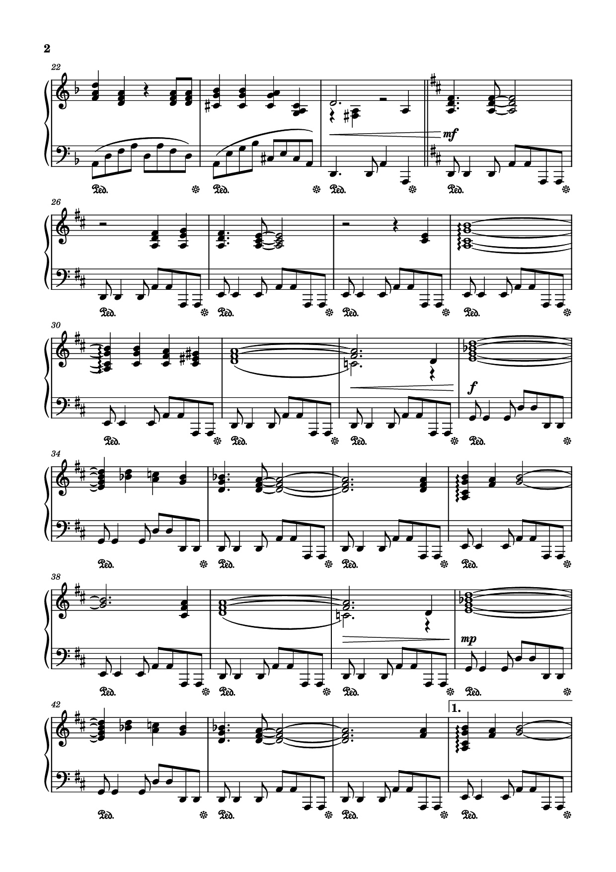 Trang 2 của Sheet nhạc PDF Piano bài hát Крылатые качели Piano - Е. Крылатов