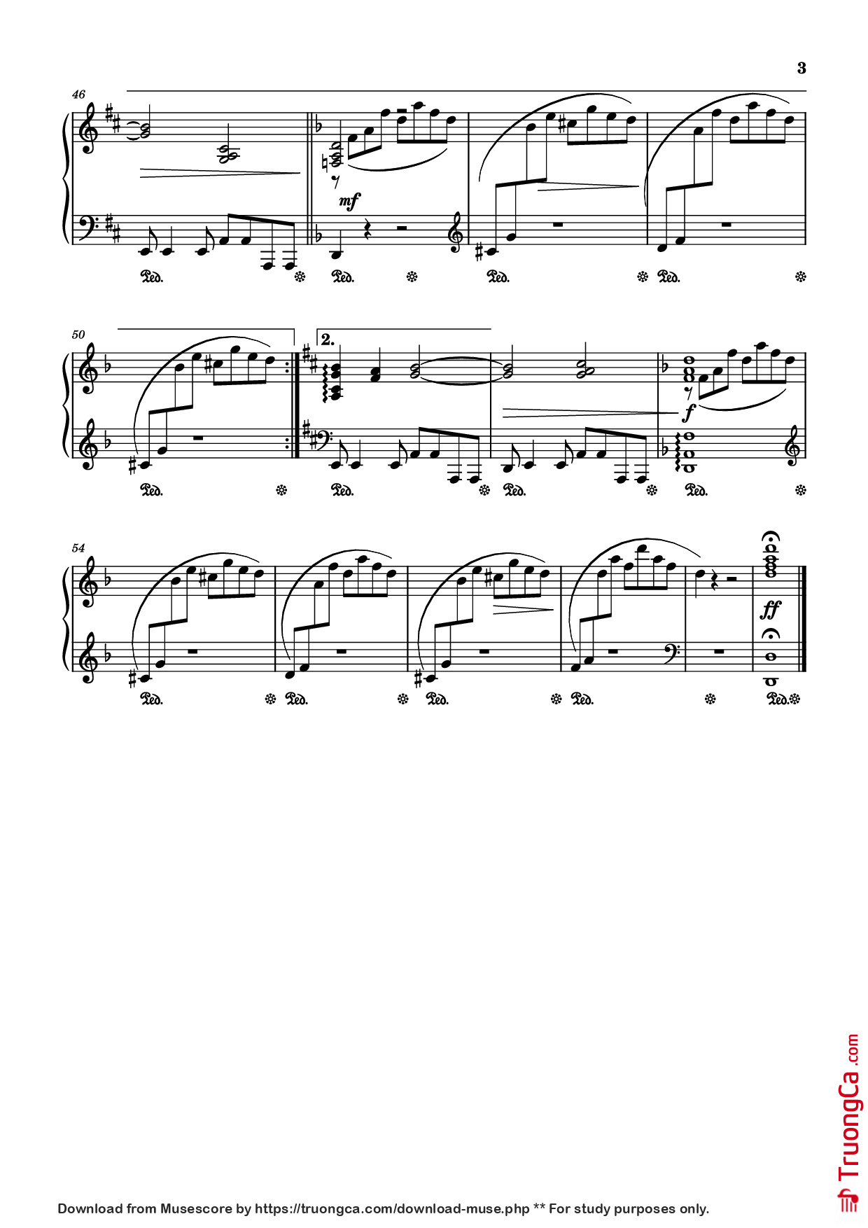 Trang 3 của Sheet nhạc PDF Piano bài hát Крылатые качели Piano - Е. Крылатов