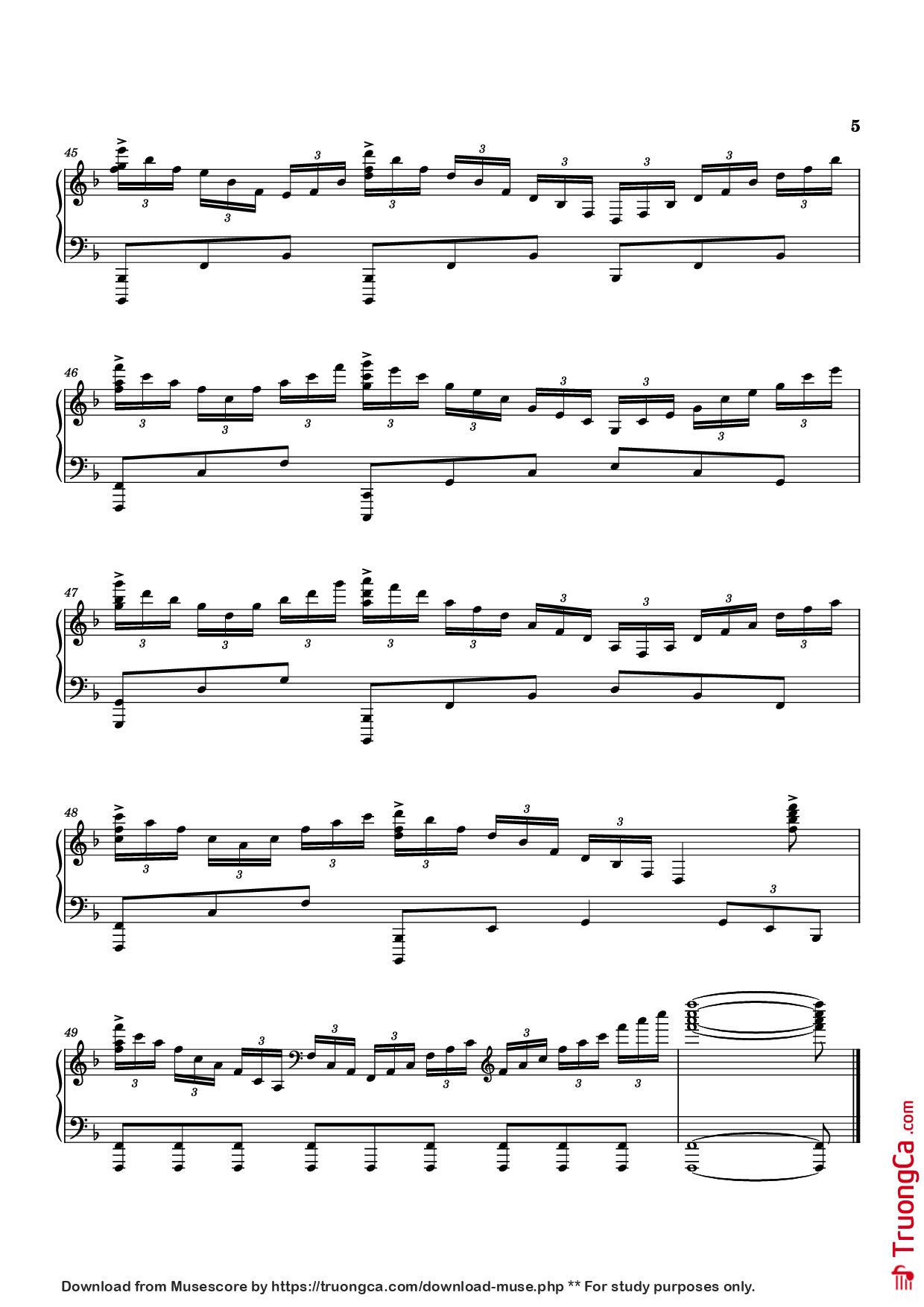 Trang 5 của Sheet nhạc PDF Piano bài hát Planet Earth II Suite Piano - Music by Hans Zimmer, Billie Ray Fingers