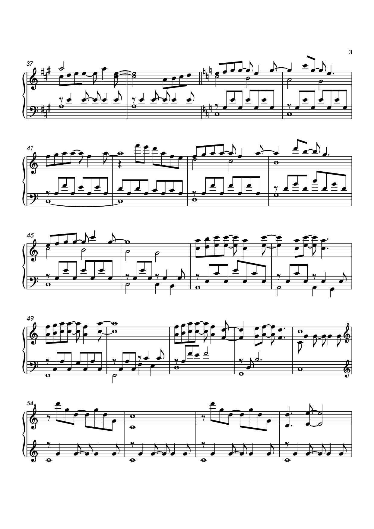 Trang 3 của Sheet nhạc PDF Piano bài hát Forrest Gump theme Piano - Undefined