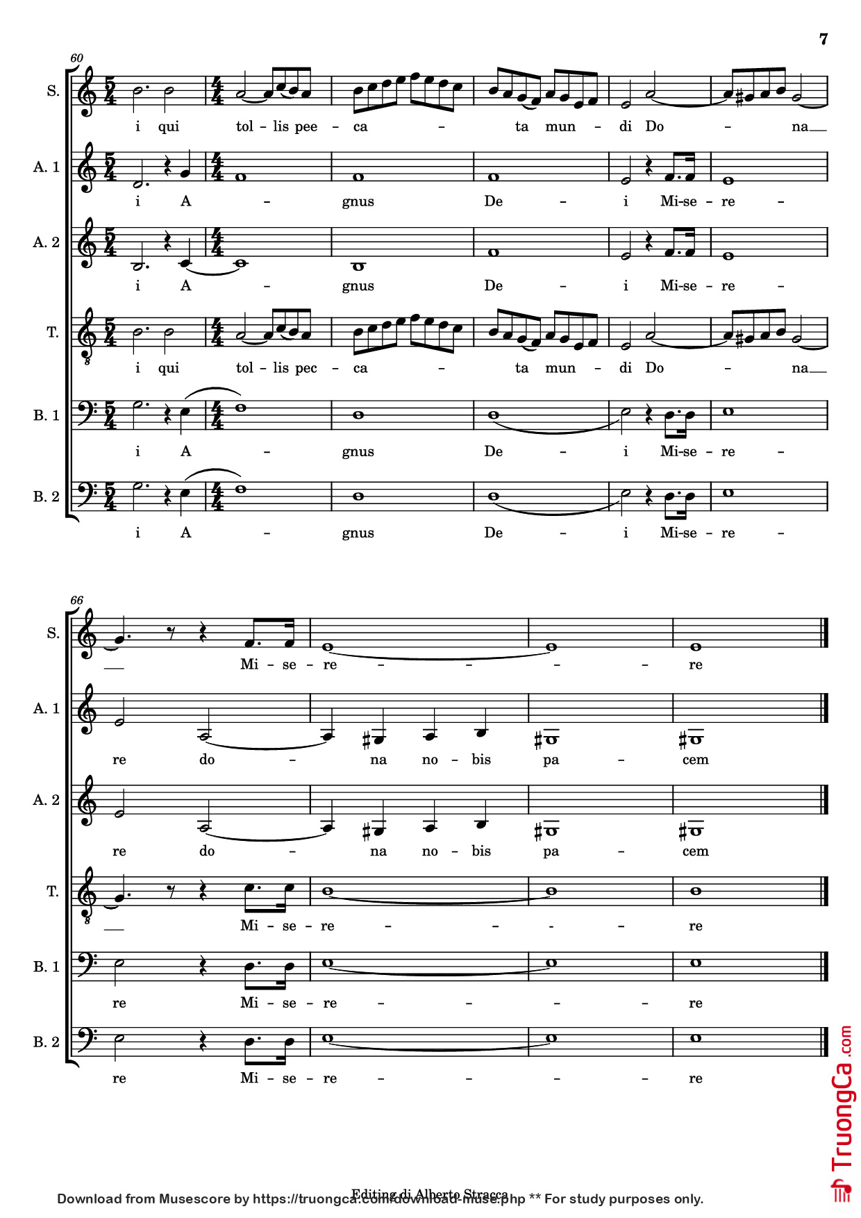 Trang 7 của Sheet nhạc PDF bài hát AGNUS DEI - Samuel BARBER