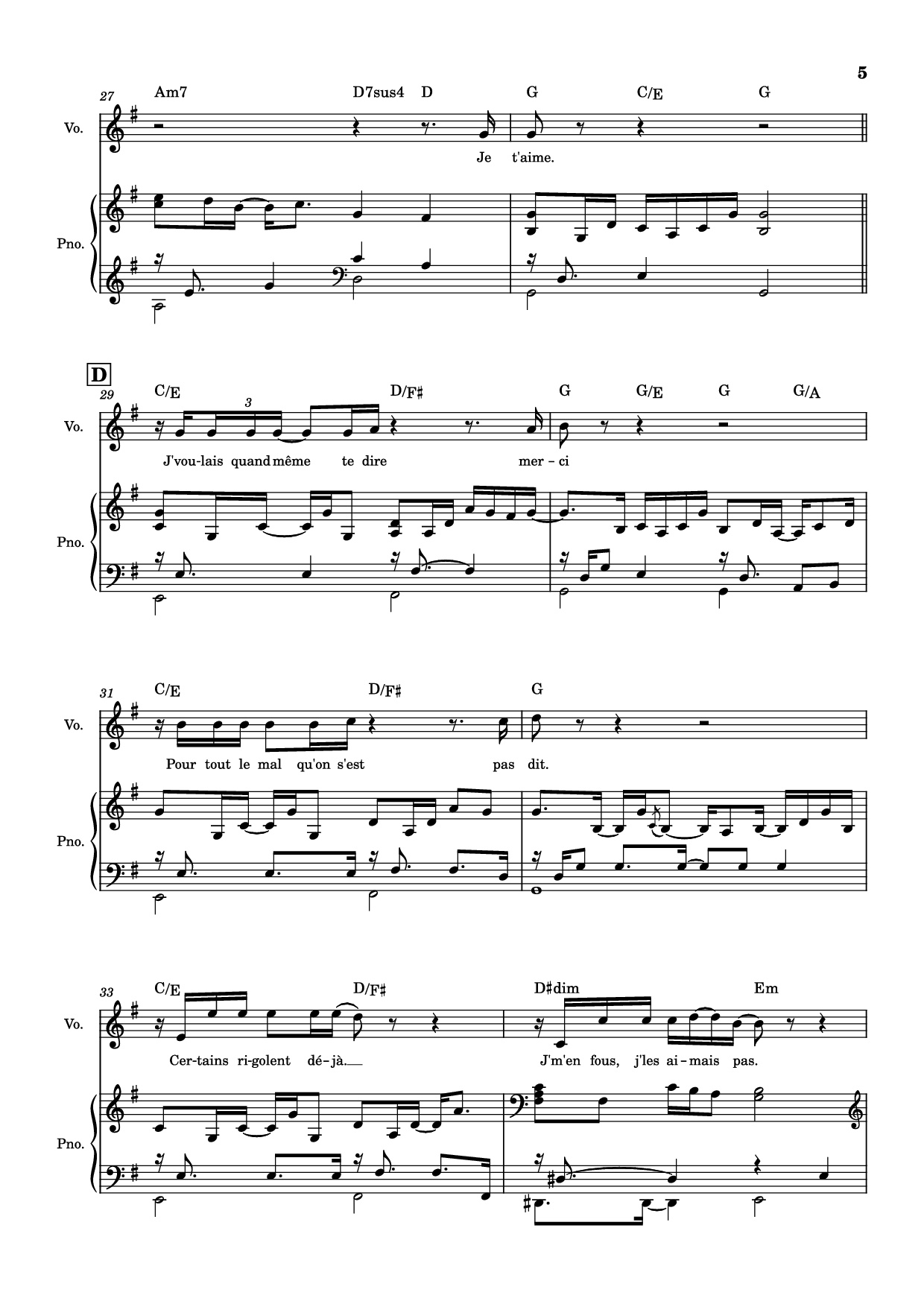 Trang 5 của Sheet nhạc PDF Piano bài hát J