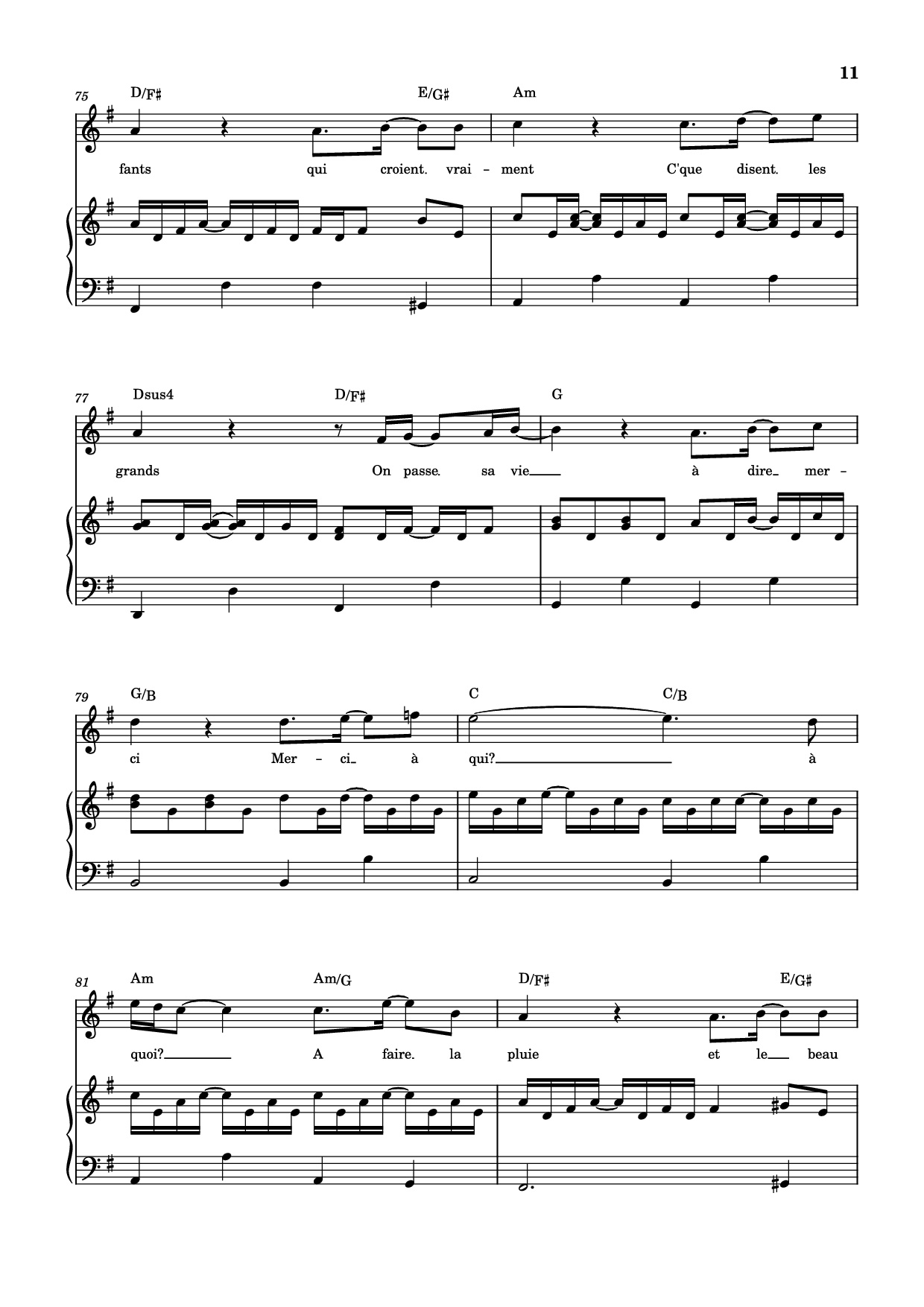 Trang 11 của Sheet nhạc PDF Piano bài hát Qui a le droit Piano - Patrick Bruel
