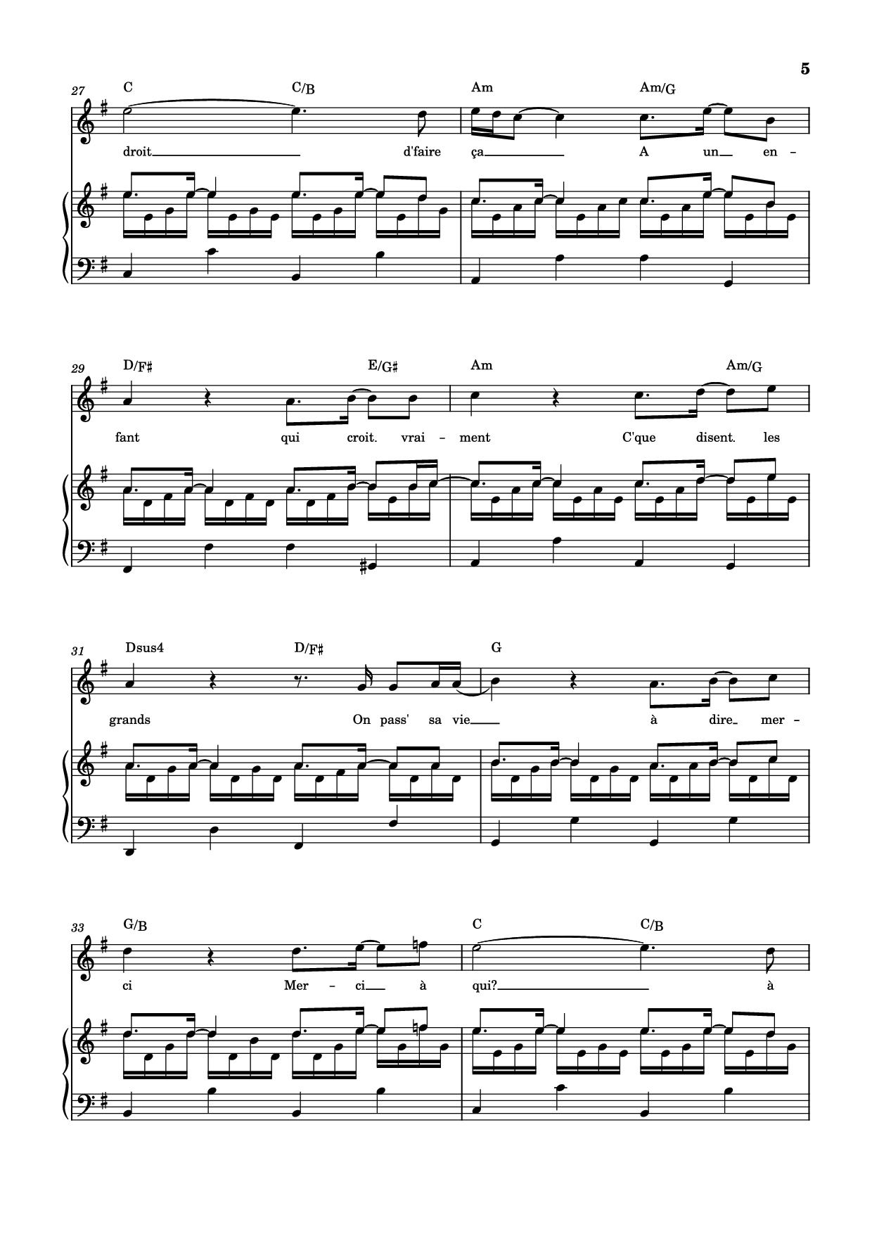 Trang 5 của Sheet nhạc PDF Piano bài hát Qui a le droit Piano - Patrick Bruel
