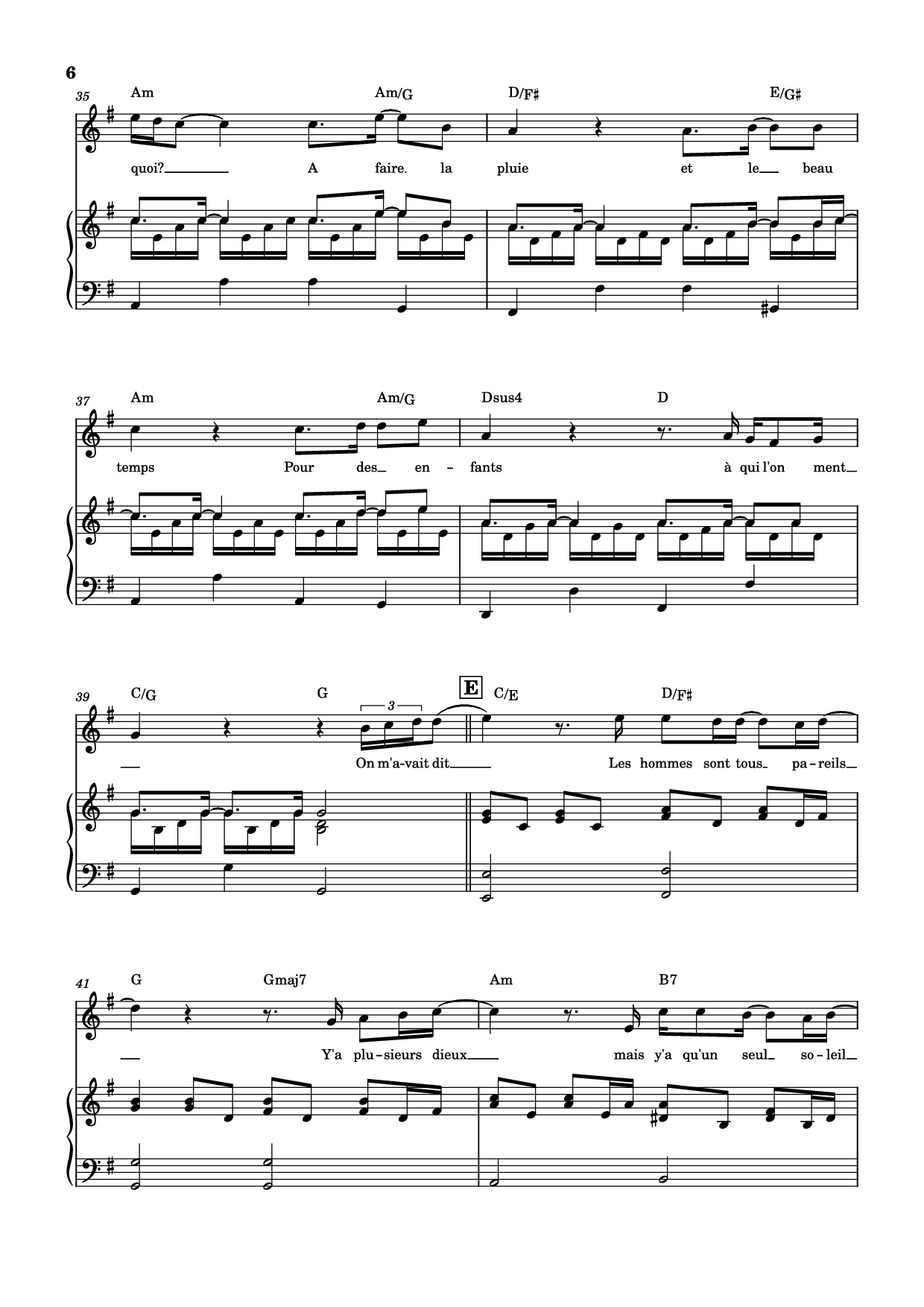 Trang 6 của Sheet nhạc PDF Piano bài hát Qui a le droit Piano - Patrick Bruel
