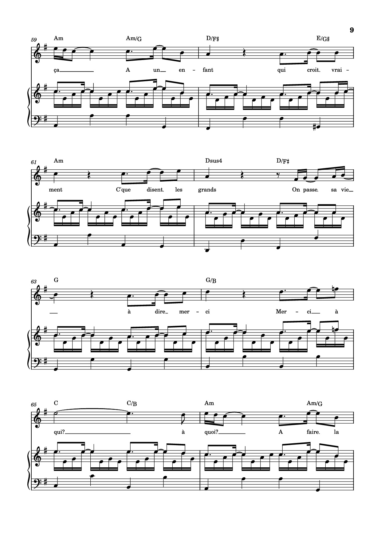 Trang 9 của Sheet nhạc PDF Piano bài hát Qui a le droit Piano - Patrick Bruel
