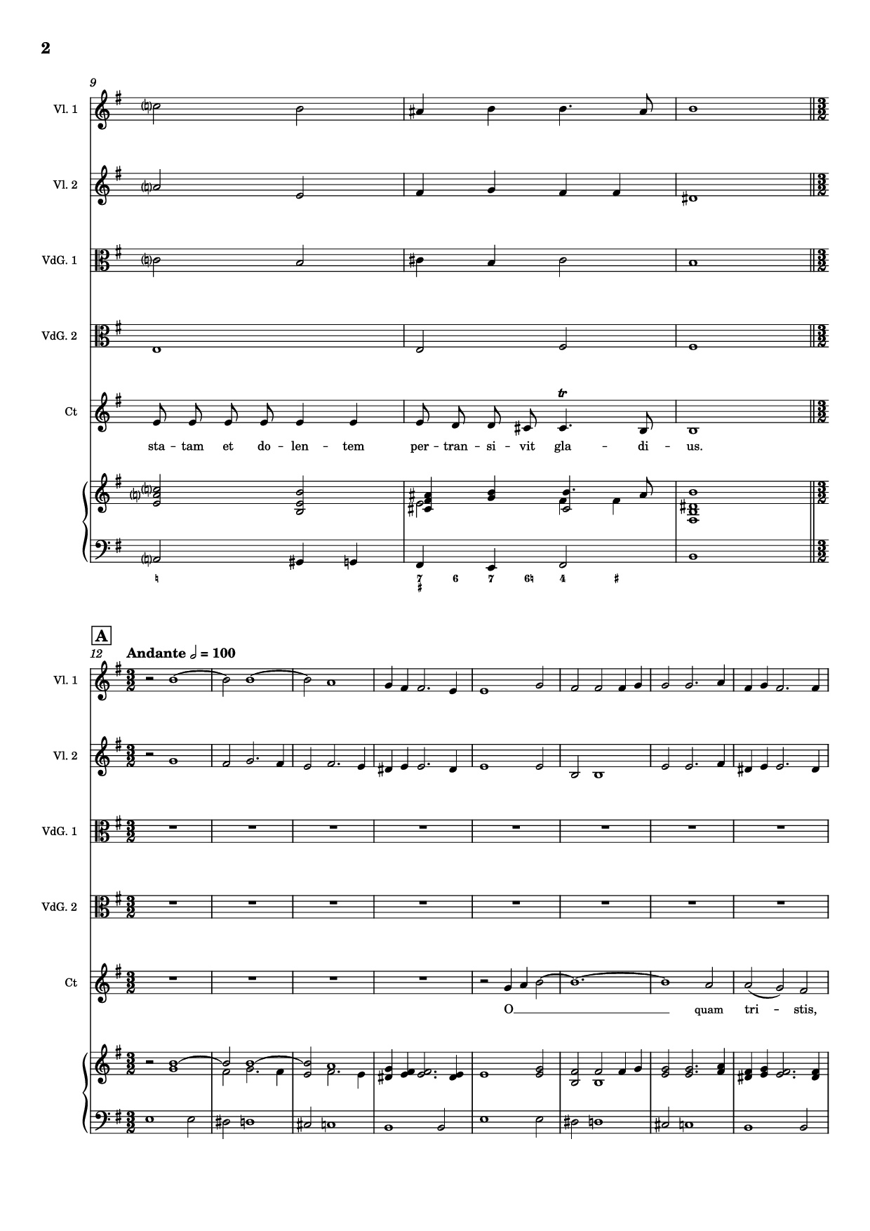Trang 2 của Sheet nhạc PDF Piano bài hát Stabat mater (Pianto della Madonna) Piano - Giovanni Felice Sances