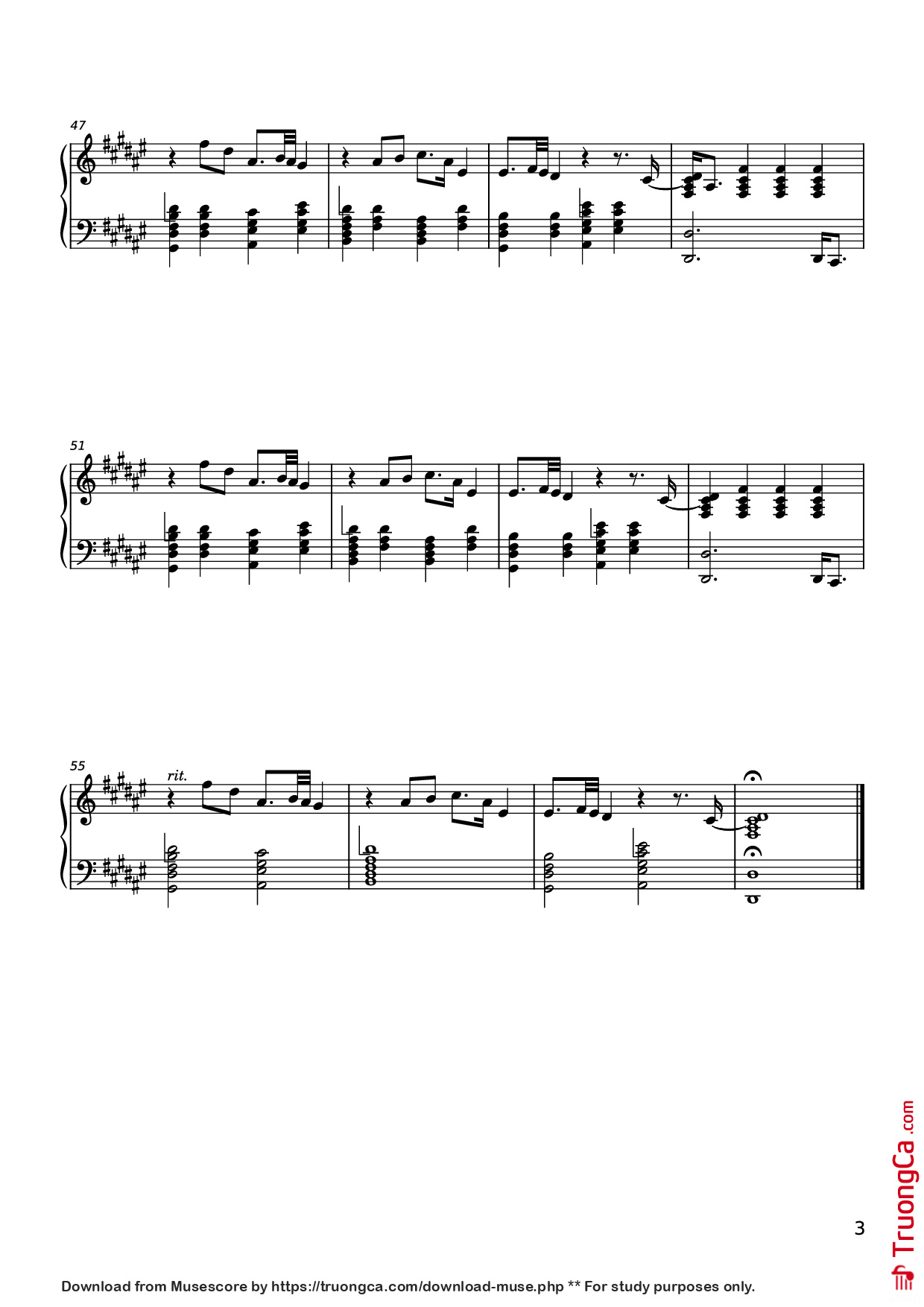 Trang 3 của Sheet nhạc PDF Piano bài hát Chamber of Reflection Piano - Music by Mac DeMarco